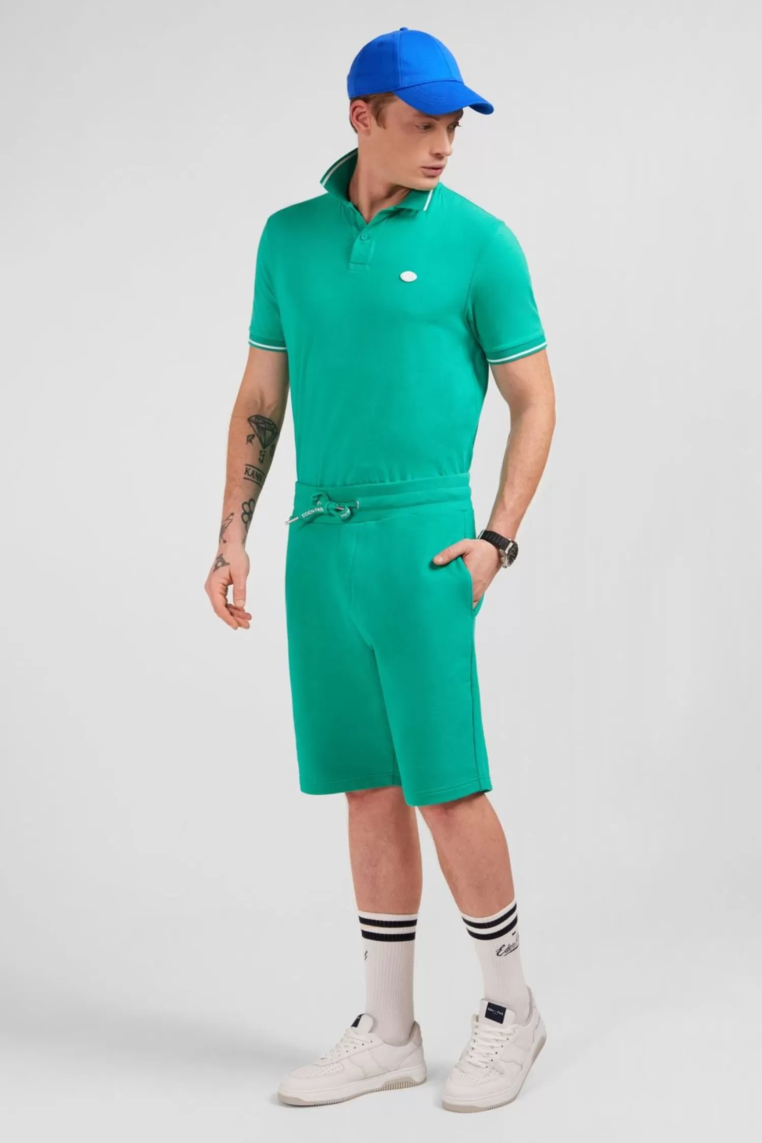 Eden Park Short En Molleton Vert-Homme Shorts Et Bermudas