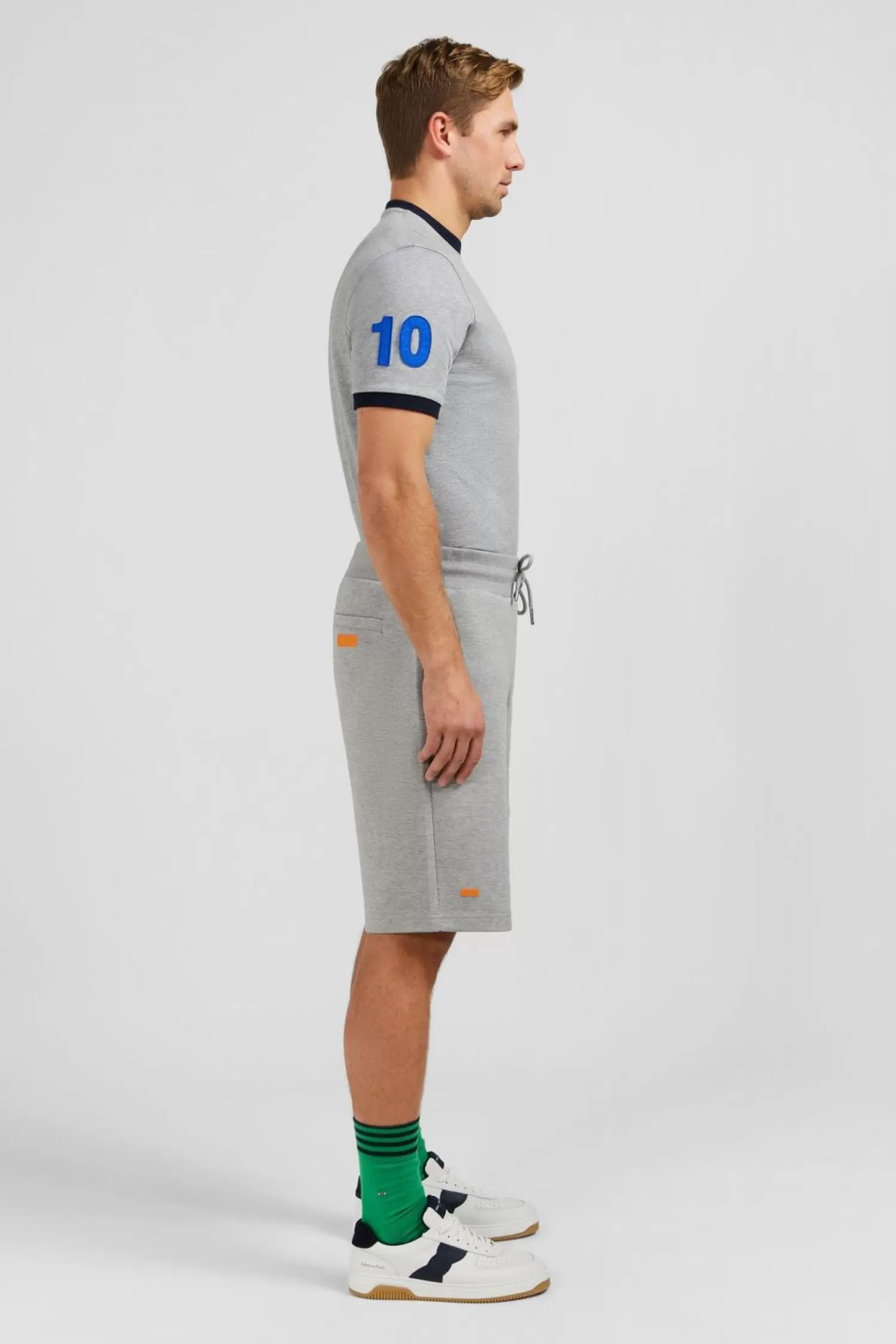 Eden Park Short Gris A Details Colores-Homme Shorts Et Bermudas