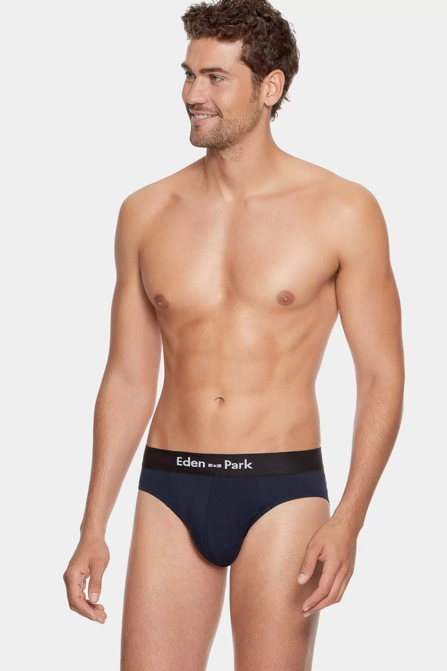 Eden Park Slip Marine Elastique Signature En Coton Stretch-Homme Sous-Vêtements