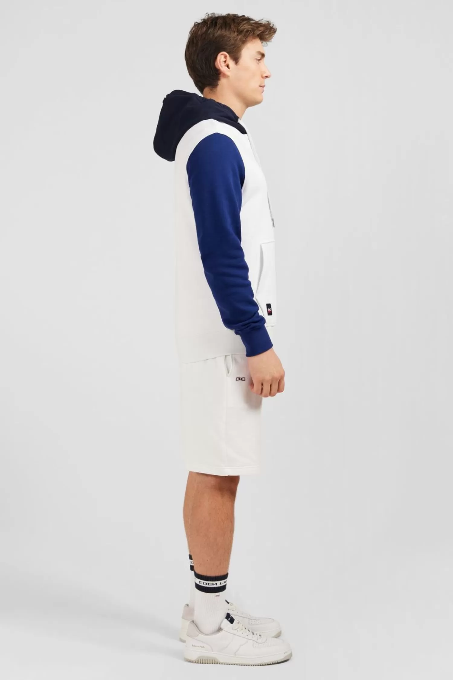 sweat_a_capuche_colorblock_blanc_2.webp Eden Park Sweat A Capuche Colorblock Blanc-Homme Sweats