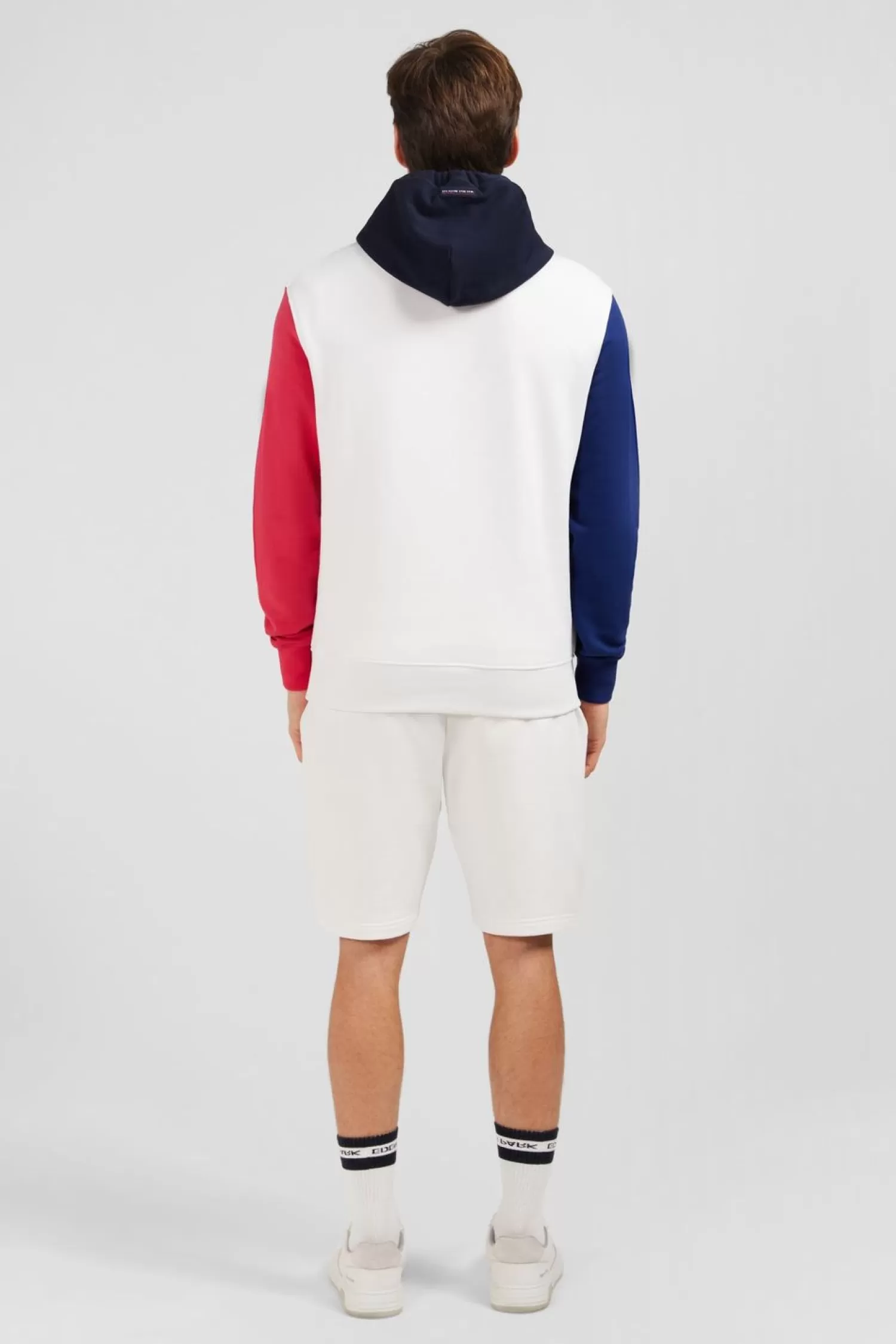 sweat_a_capuche_colorblock_blanc_3.webp Eden Park Sweat A Capuche Colorblock Blanc-Homme Sweats