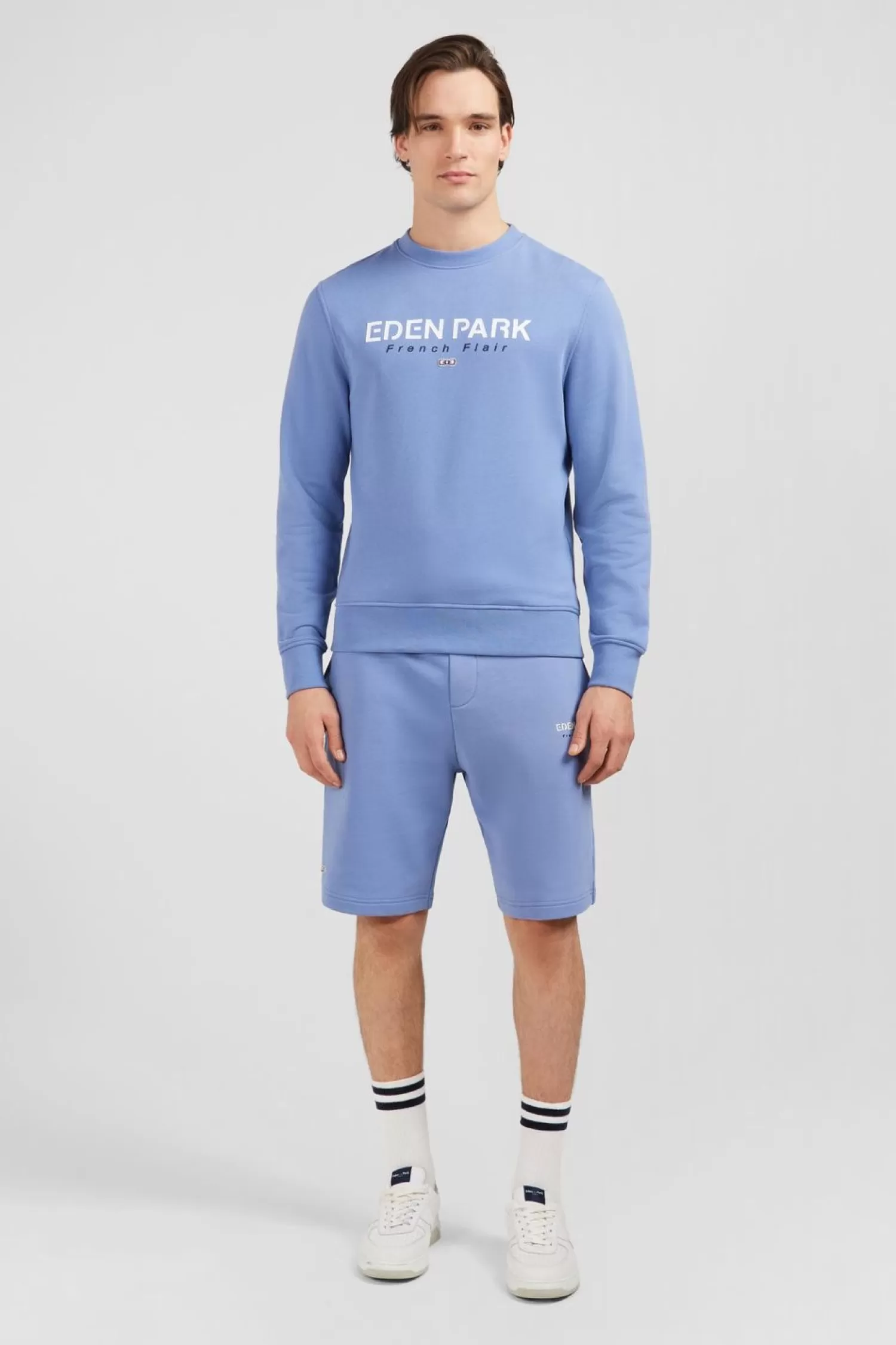 Eden Park Sweat Bleu A Col Rond-Homme Sweats