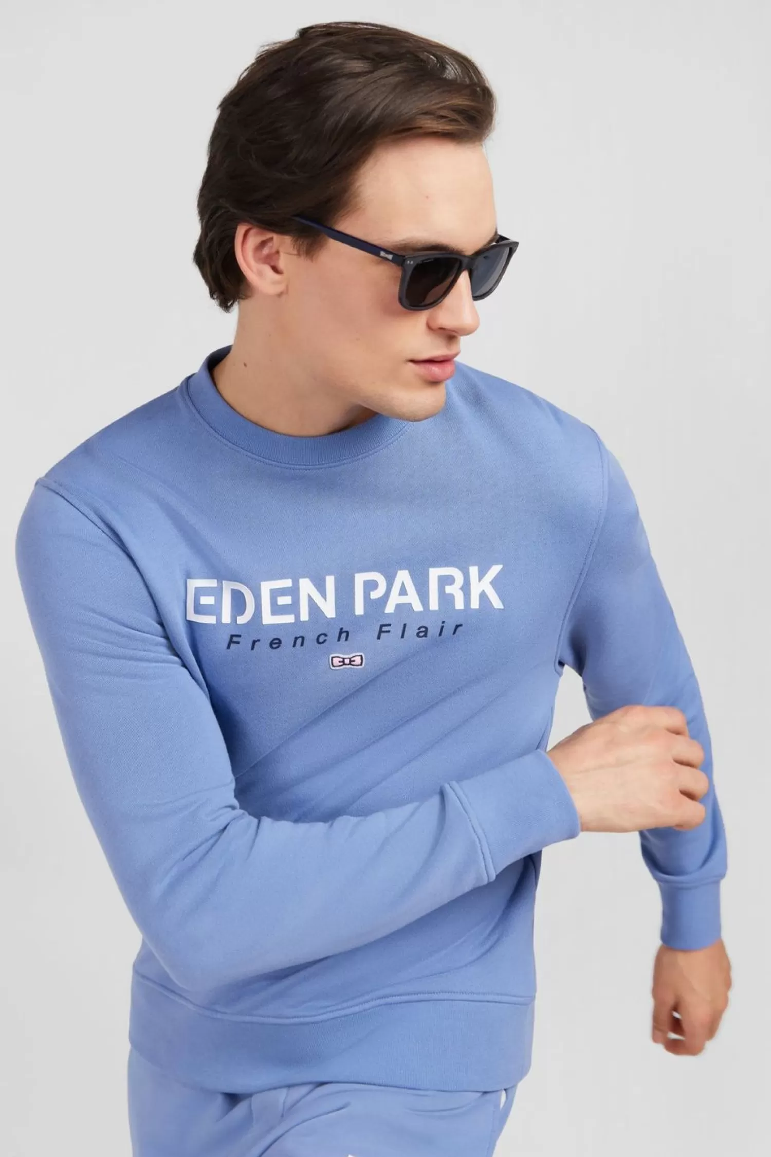 Eden Park Sweat Bleu A Col Rond-Homme Sweats