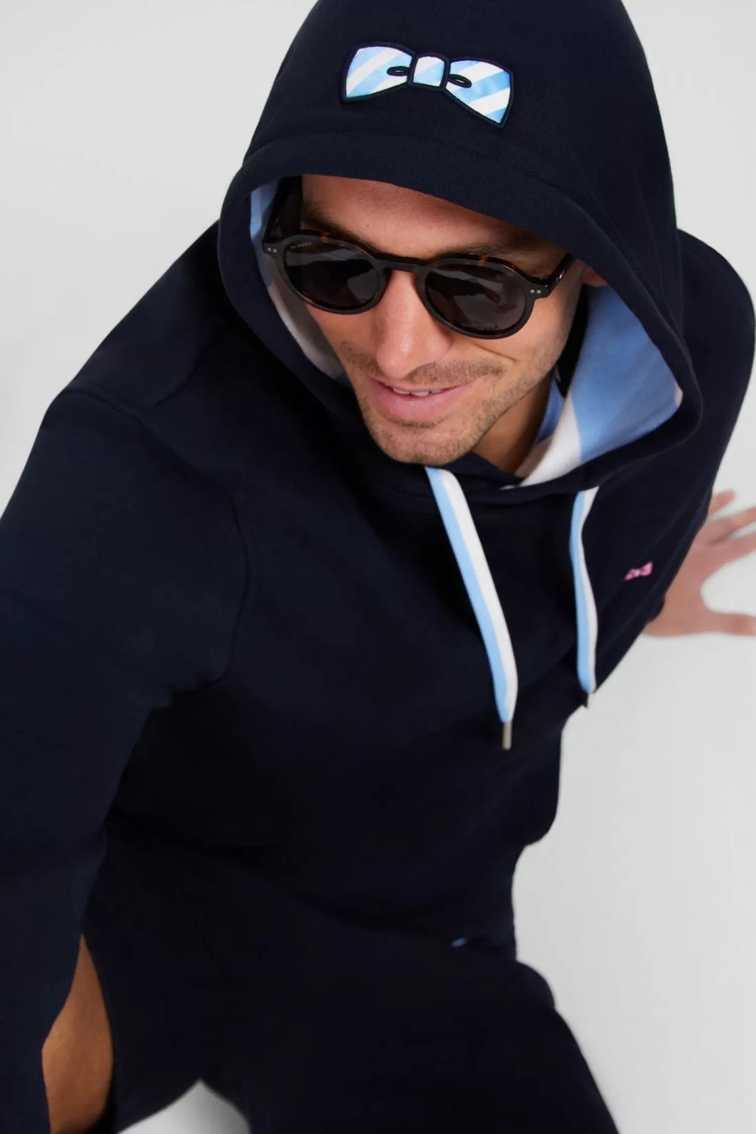 Eden Park Sweat Bleu Marine A Capuche-Homme Sweats