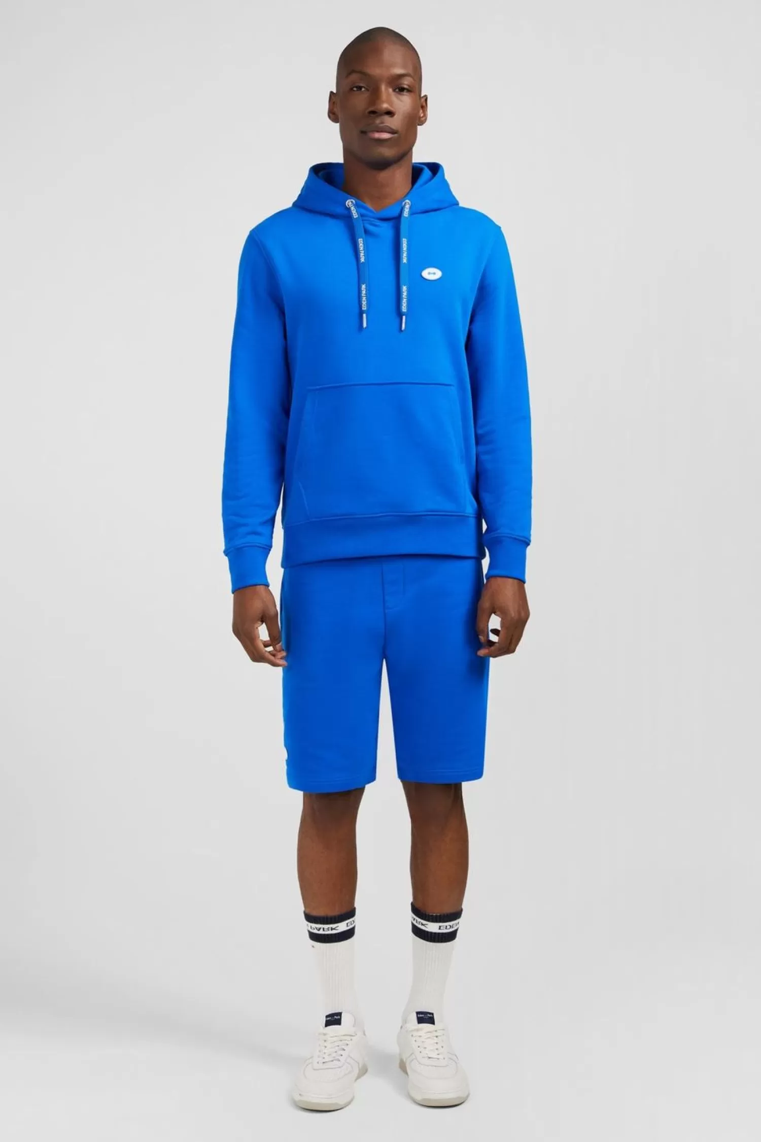 Eden Park Sweat Bleu Uni A Capuche-Homme Sweats