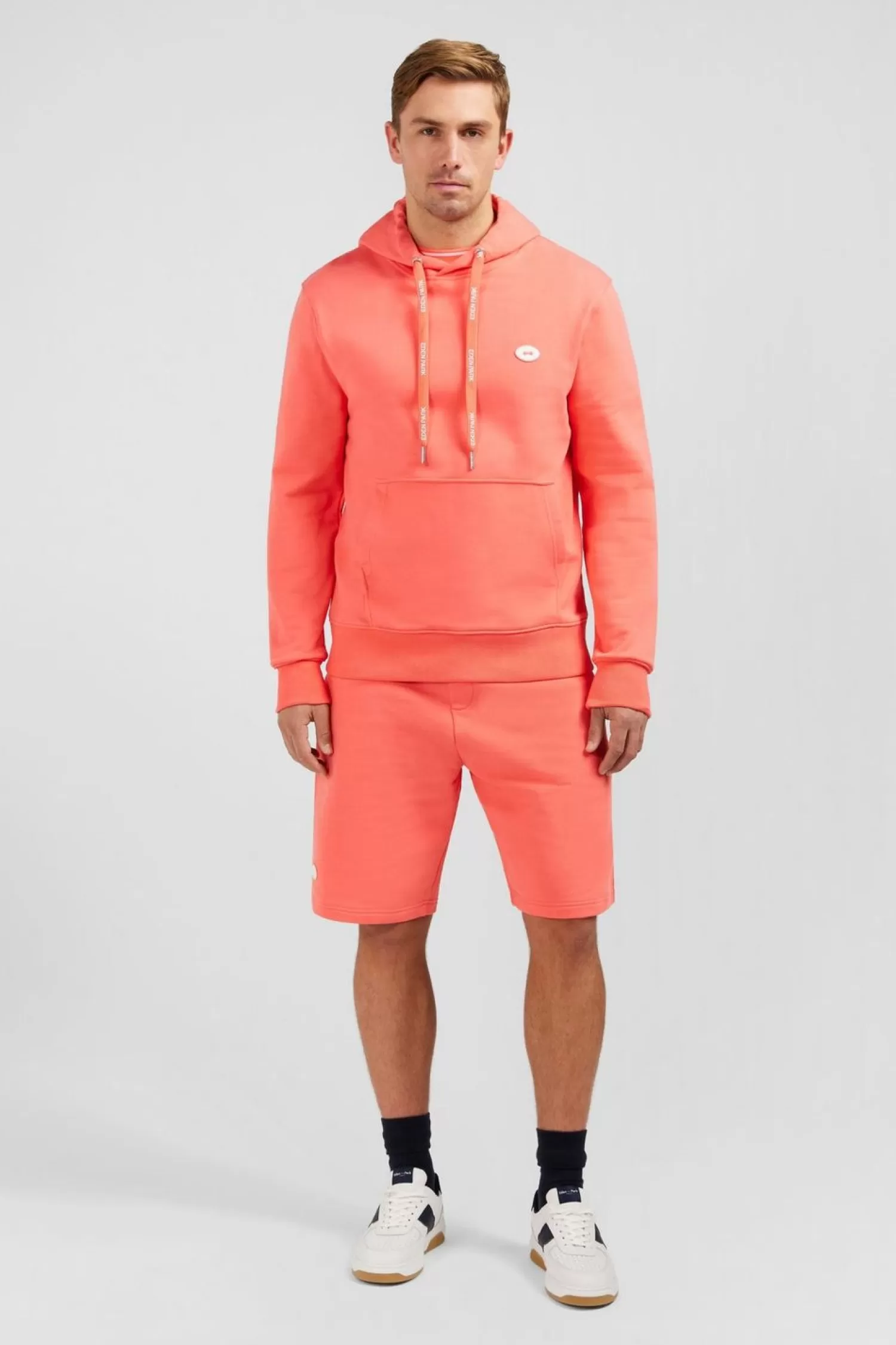 Eden Park Sweat Rose Saumon Uni A Capuche-Homme Sweats