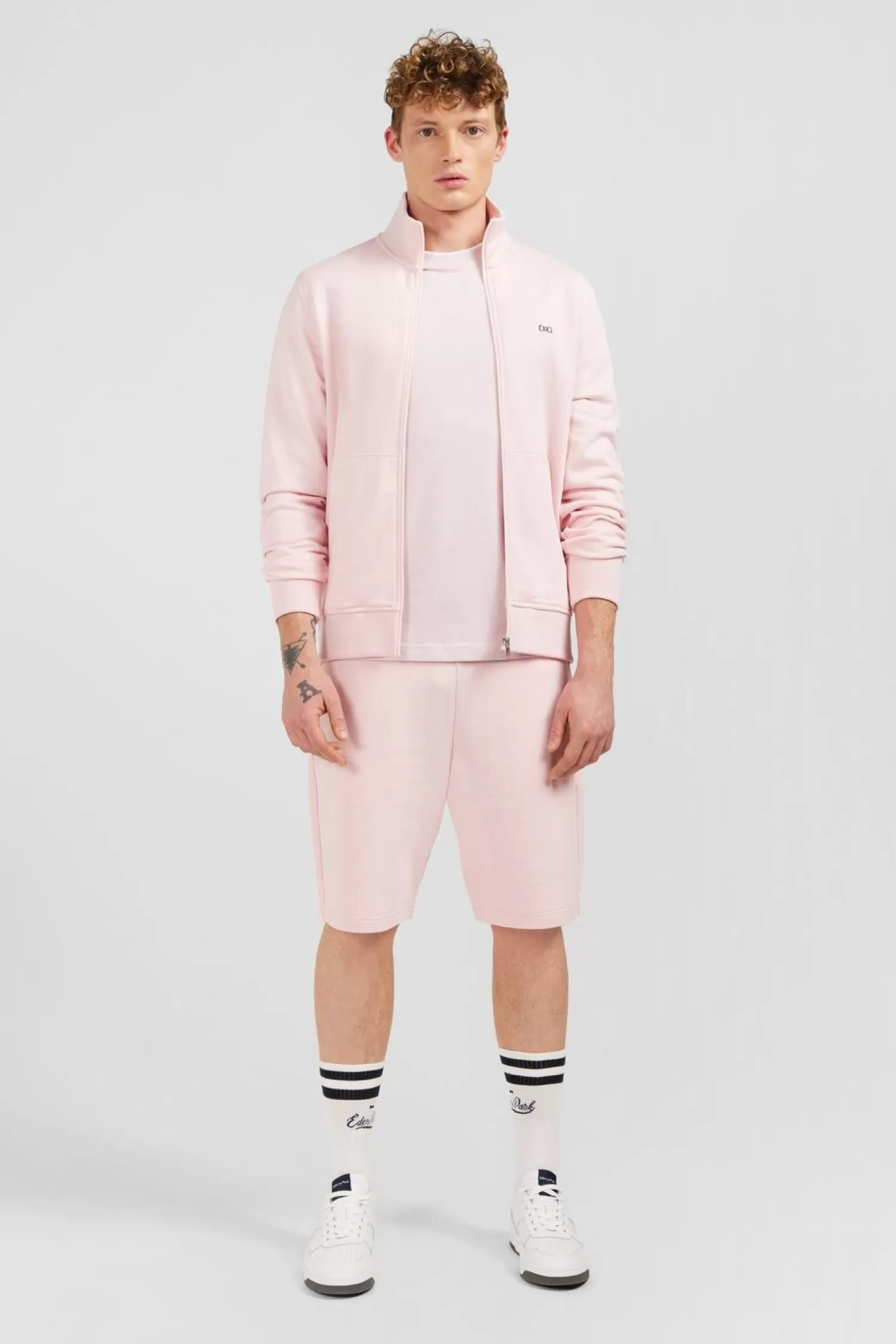 Eden Park Sweat Rose Zippe A Col Montant-Homme Sweats