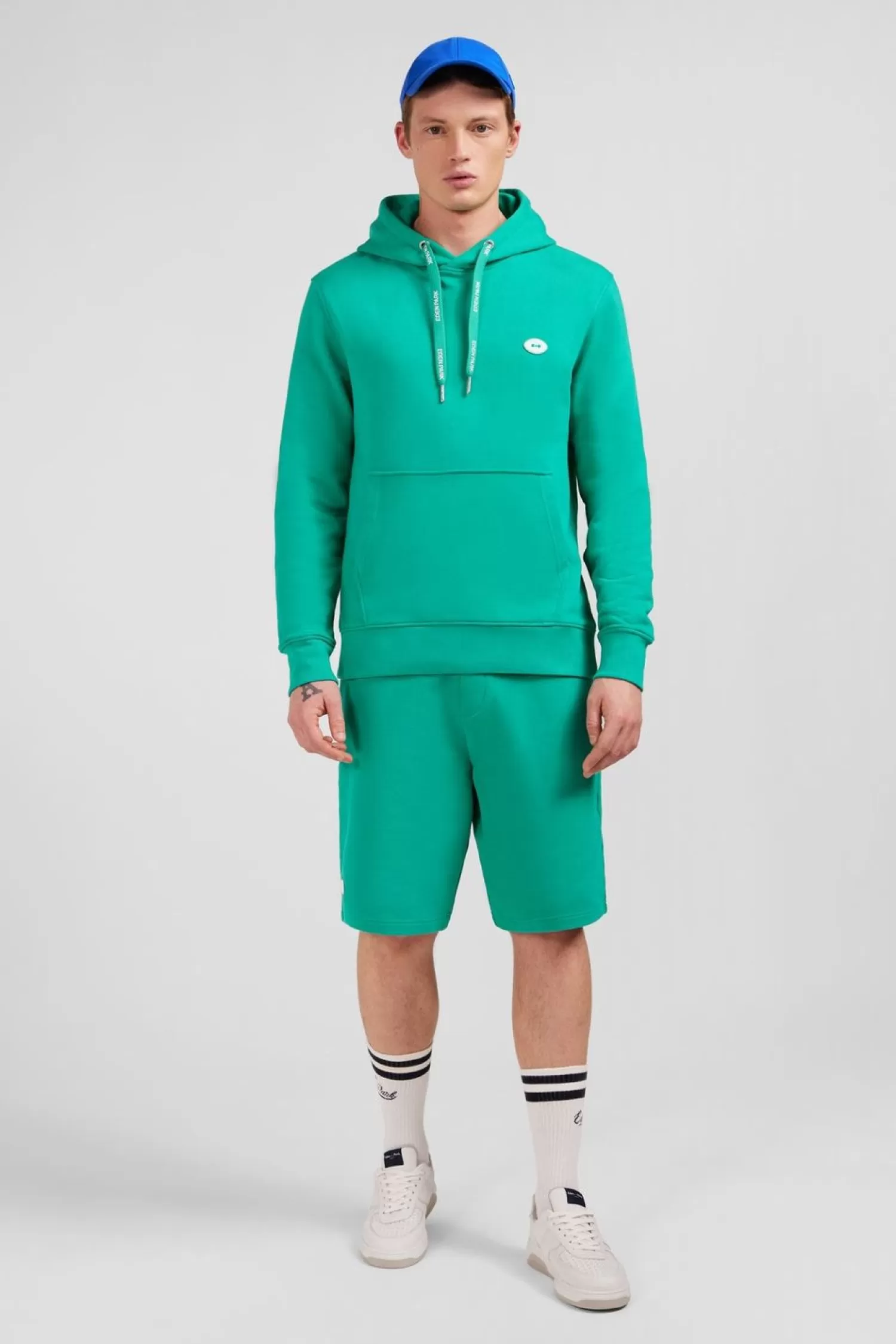 Eden Park Sweat Vert Uni A Capuche-Homme Sweats