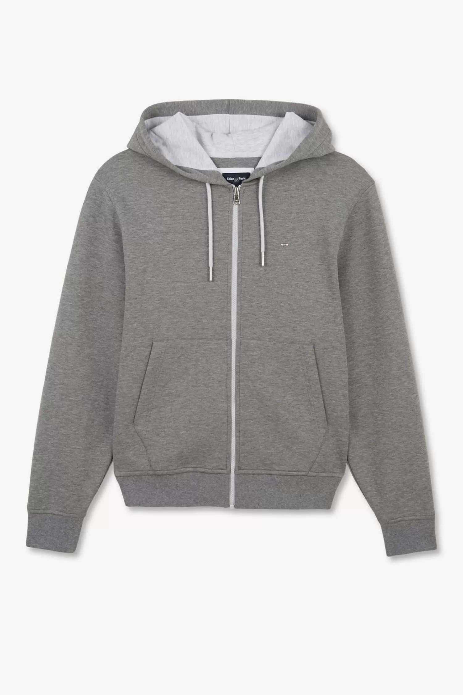 Eden Park Sweat Zippe A Capuche Gris Fonce-Homme Sweats