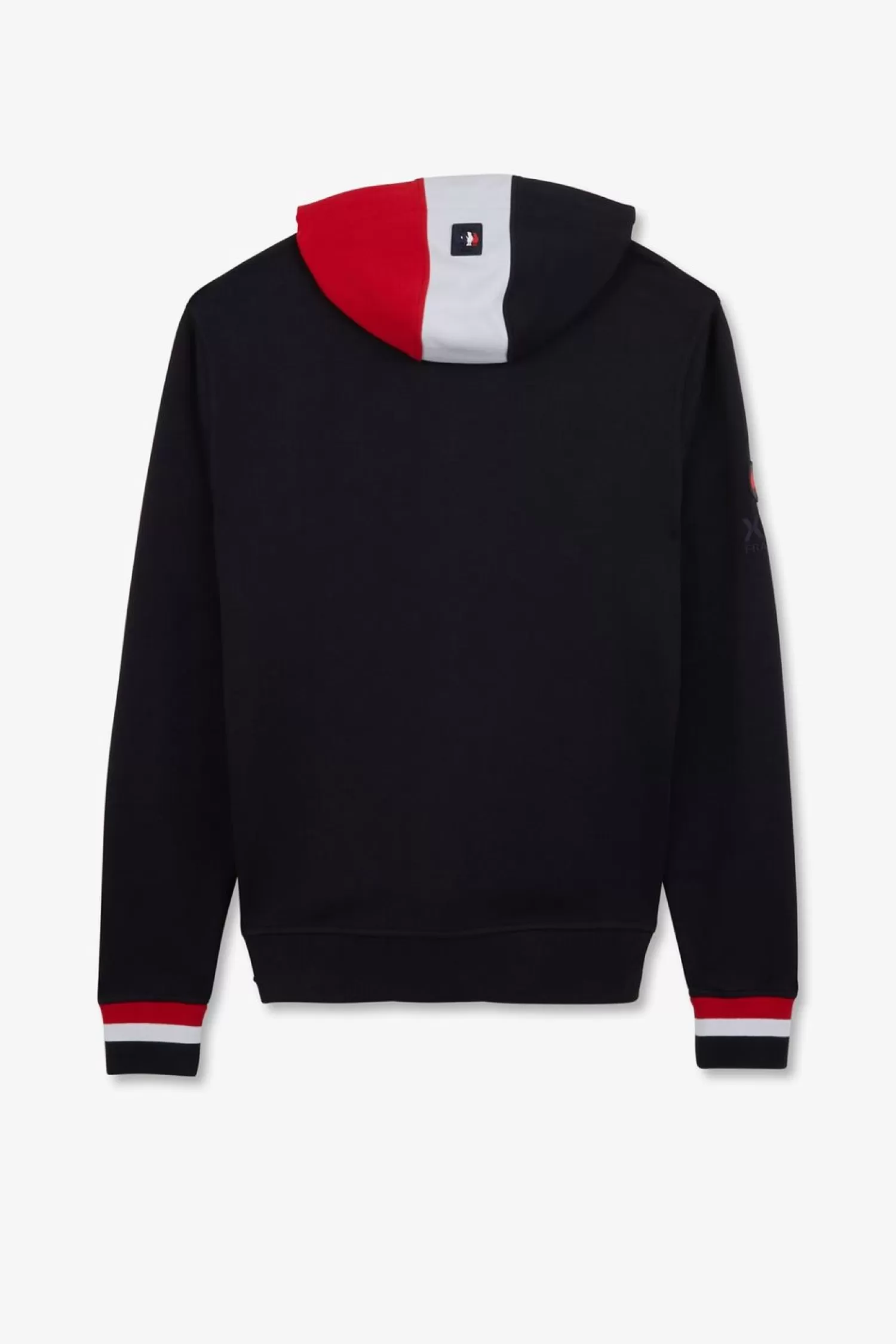 Eden Park Sweat Zippe Bleu Fonce A Capuche Tricolore-Homme Sweats