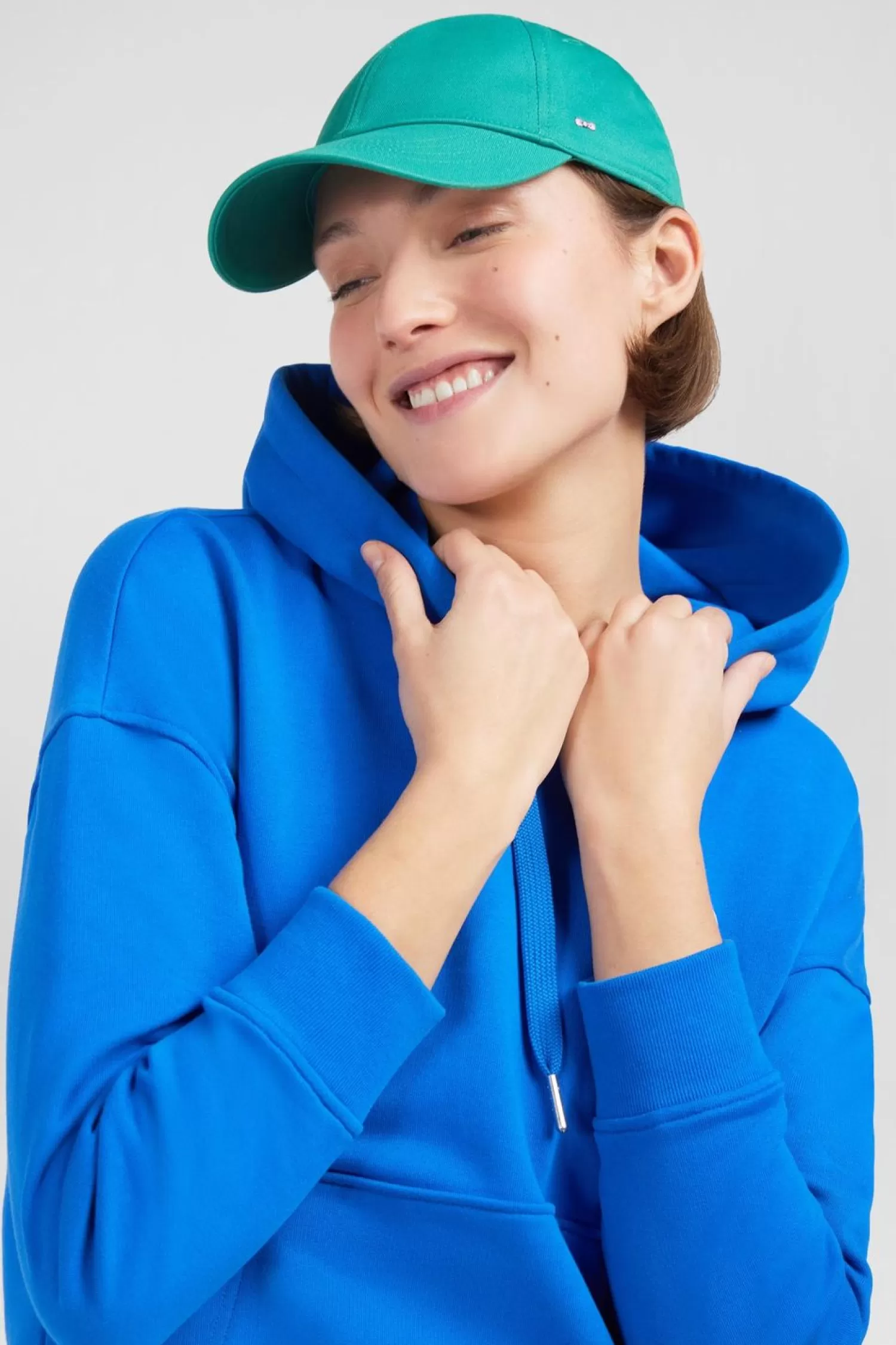 Eden Park Sweatshirt A Capuche En Molleton Bleu-Femme Sweats