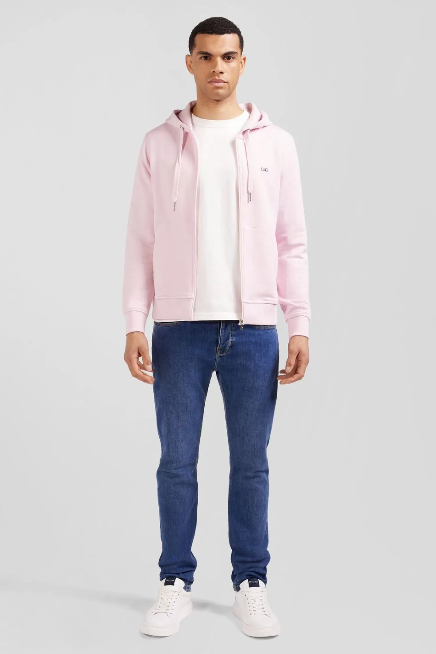 Eden Park Sweatshirt A Capuche En Molleton Rose Embleme Noeud Papillon-Homme Sweats