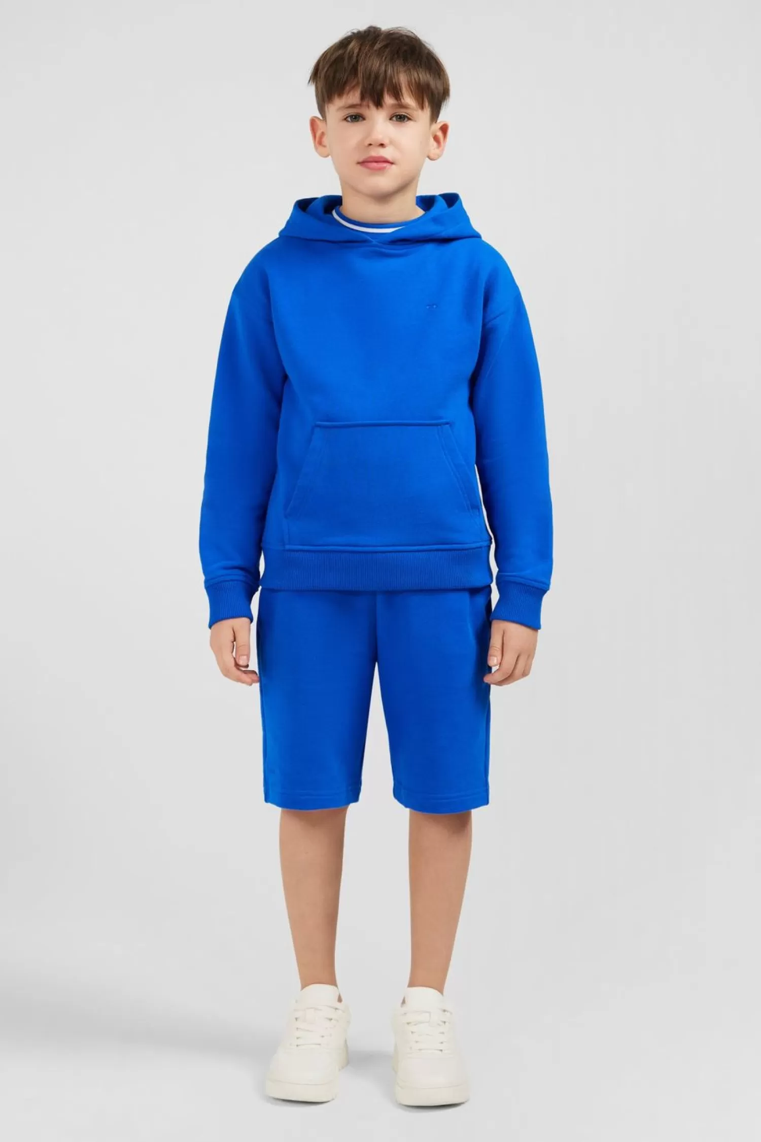 Eden Park Sweatshirt A Capuche Serigraphiee Bleu En Molleton-Enfant Enfant