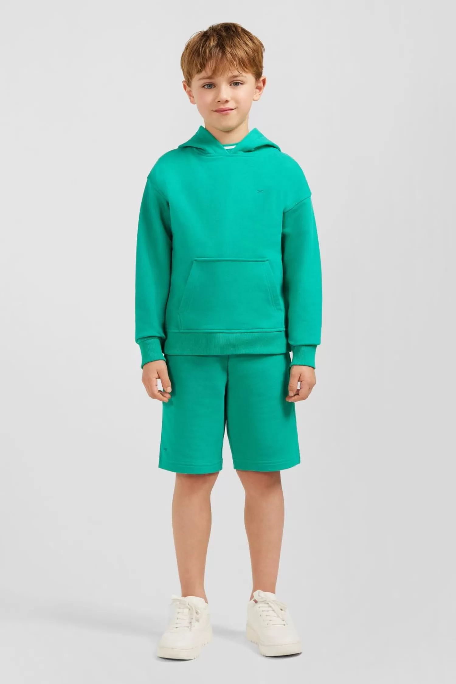 Eden Park Sweatshirt A Capuche Serigraphiee Vert En Molleton-Enfant Enfant