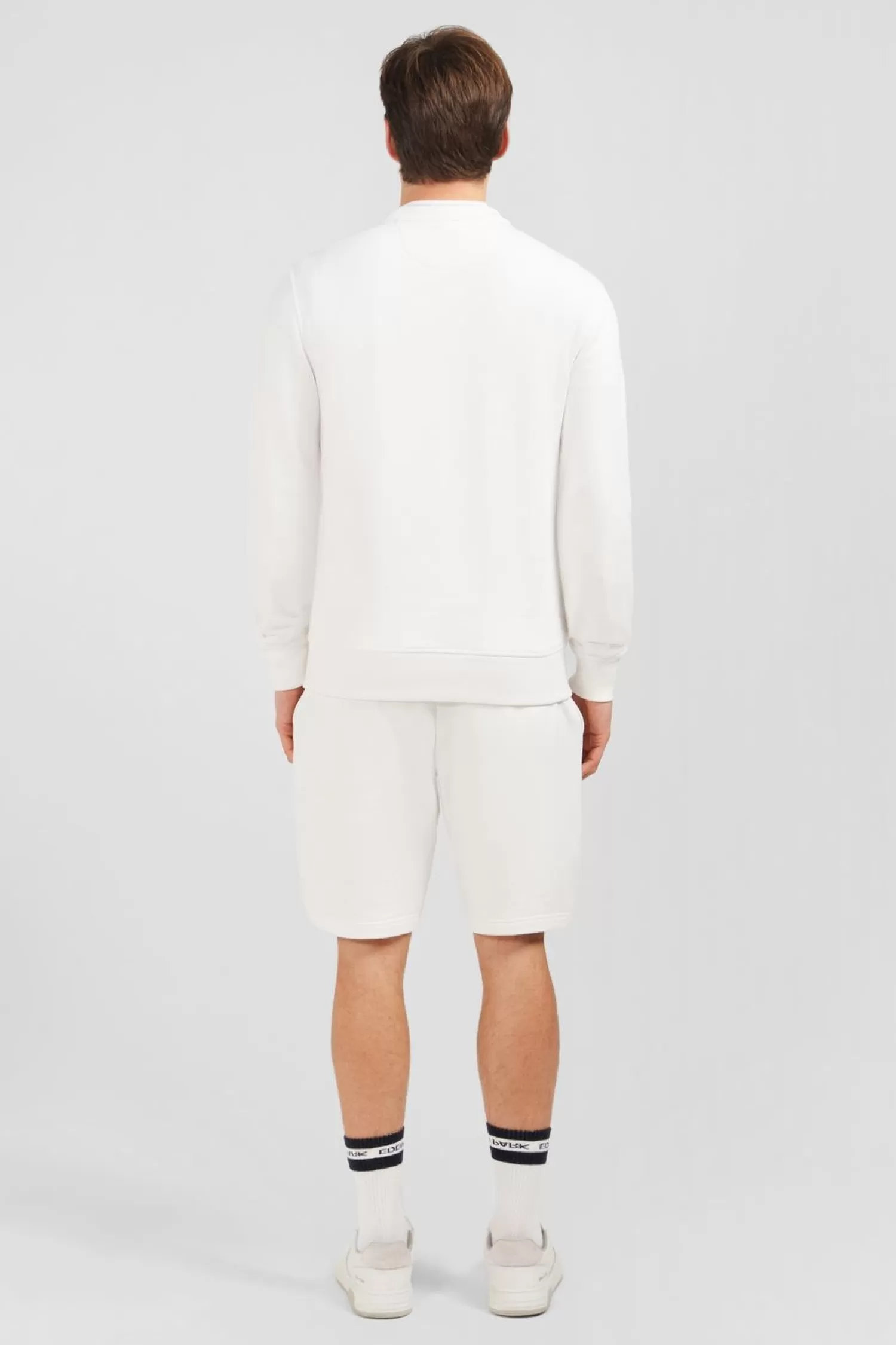 sweatshirt_a_col_rond_en_molleton_blanc_embleme_noeud_papillon_5.webp Eden Park Sweatshirt A Col Rond En Molleton Blanc Embleme Noeud Papillon-Homme Sweats