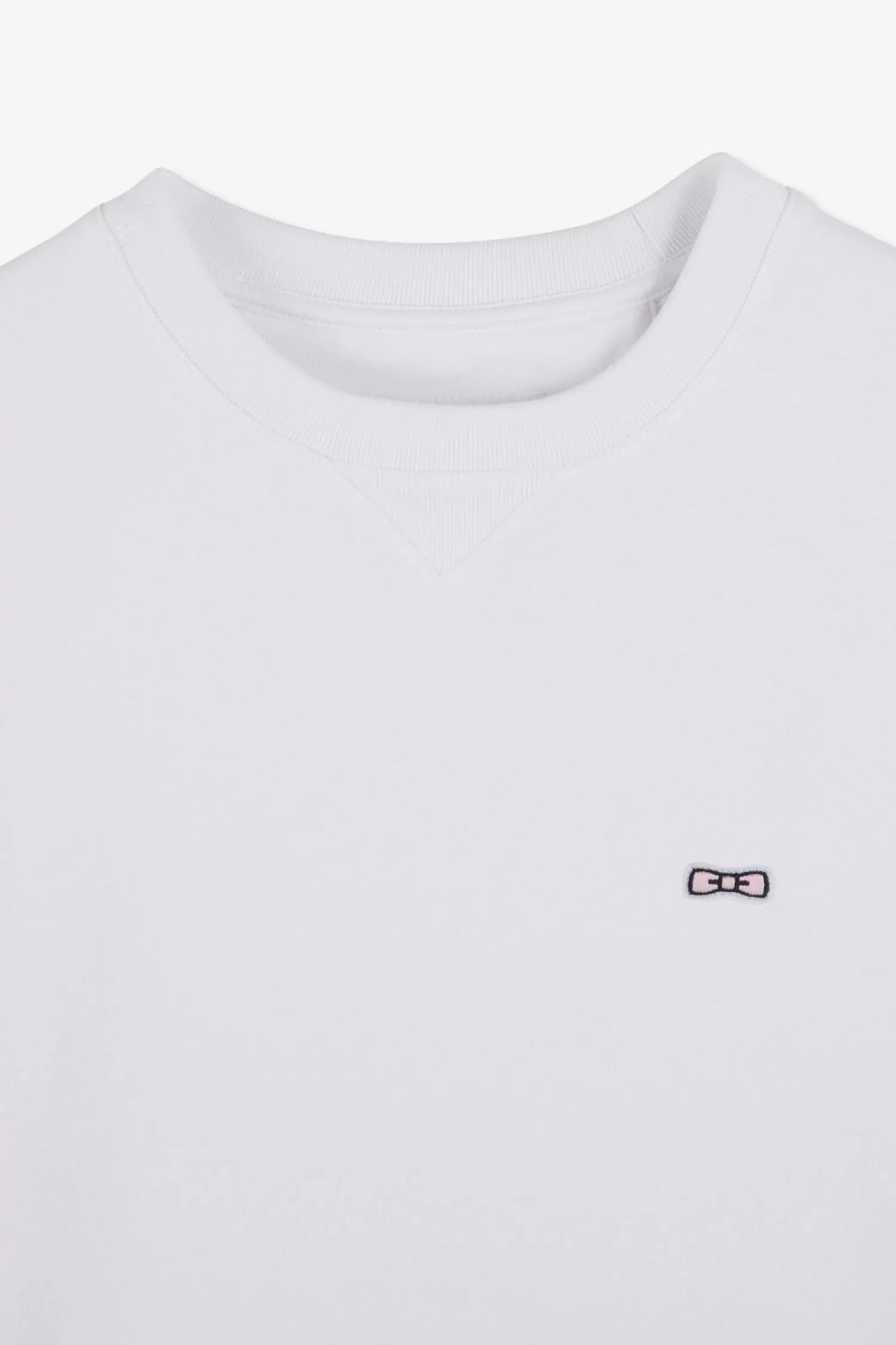 sweatshirt_a_col_rond_en_molleton_blanc_embleme_noeud_papillon_6.webp Eden Park Sweatshirt A Col Rond En Molleton Blanc Embleme Noeud Papillon-Homme Sweats