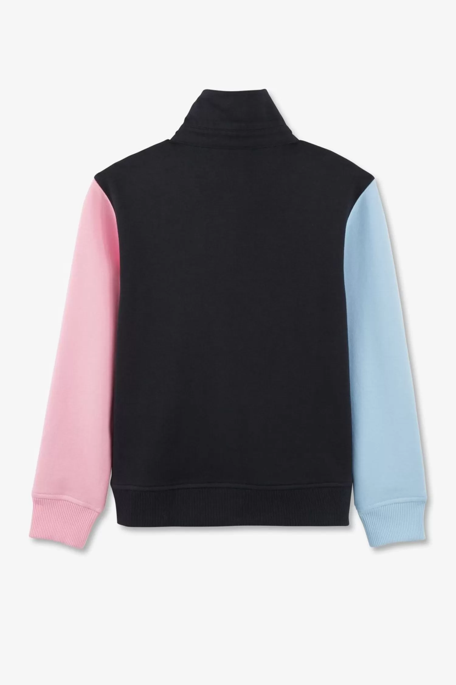 Eden Park Sweatshirt Col Polo Marine Manches Bicolores En Coton-Enfant Enfant