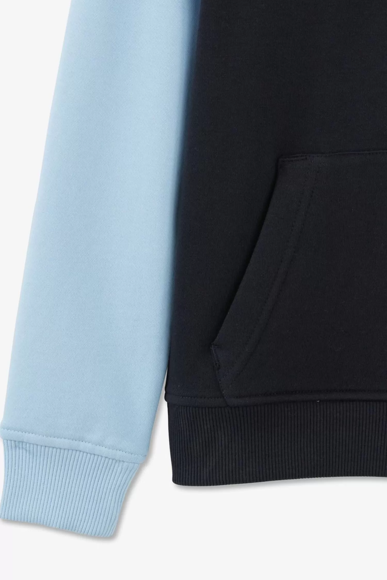 Eden Park Sweatshirt Col Polo Marine Manches Bicolores En Coton-Enfant Enfant