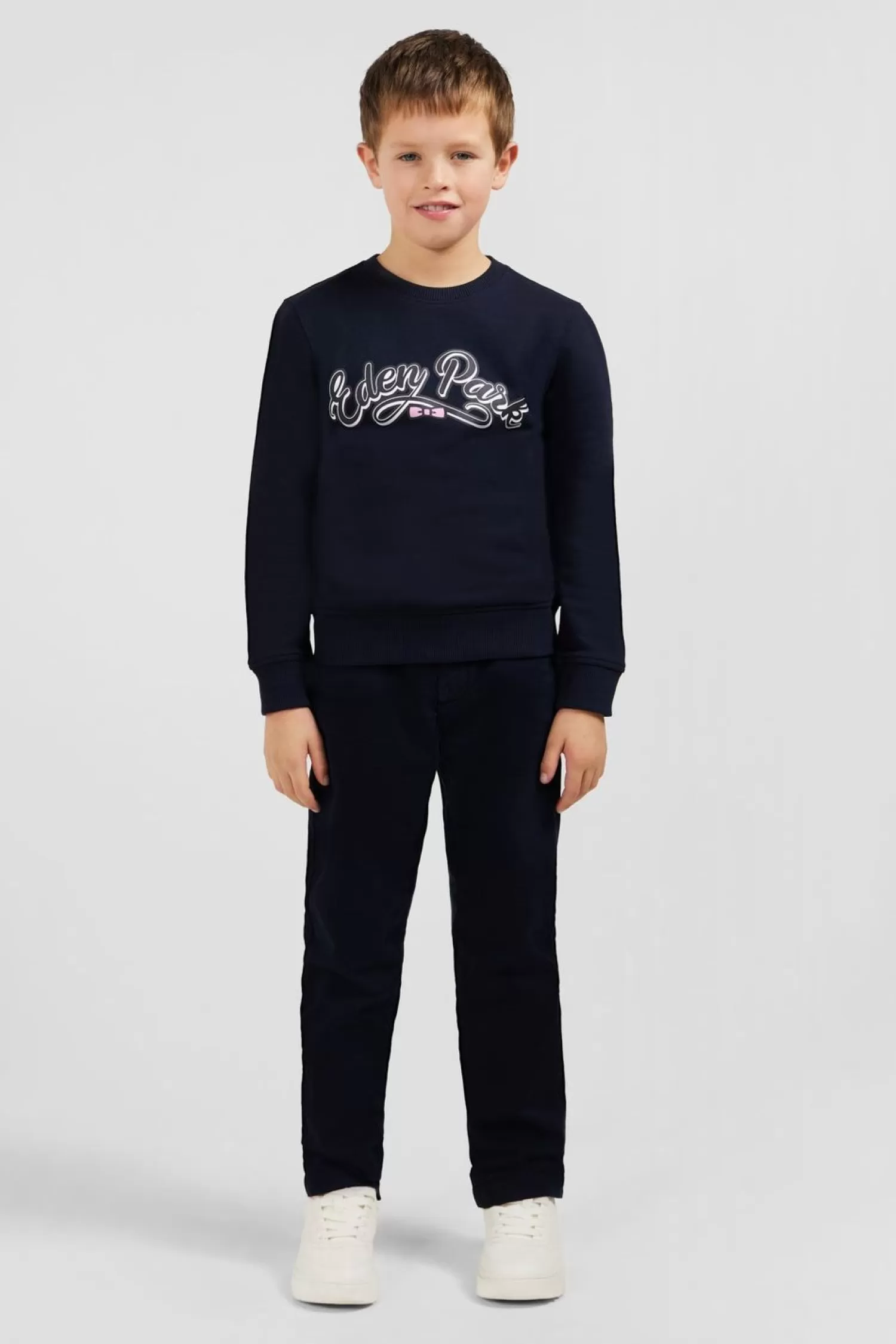 Eden Park Sweatshirt Col Rond Serigraphie En Molleton Coton-Enfant Enfant