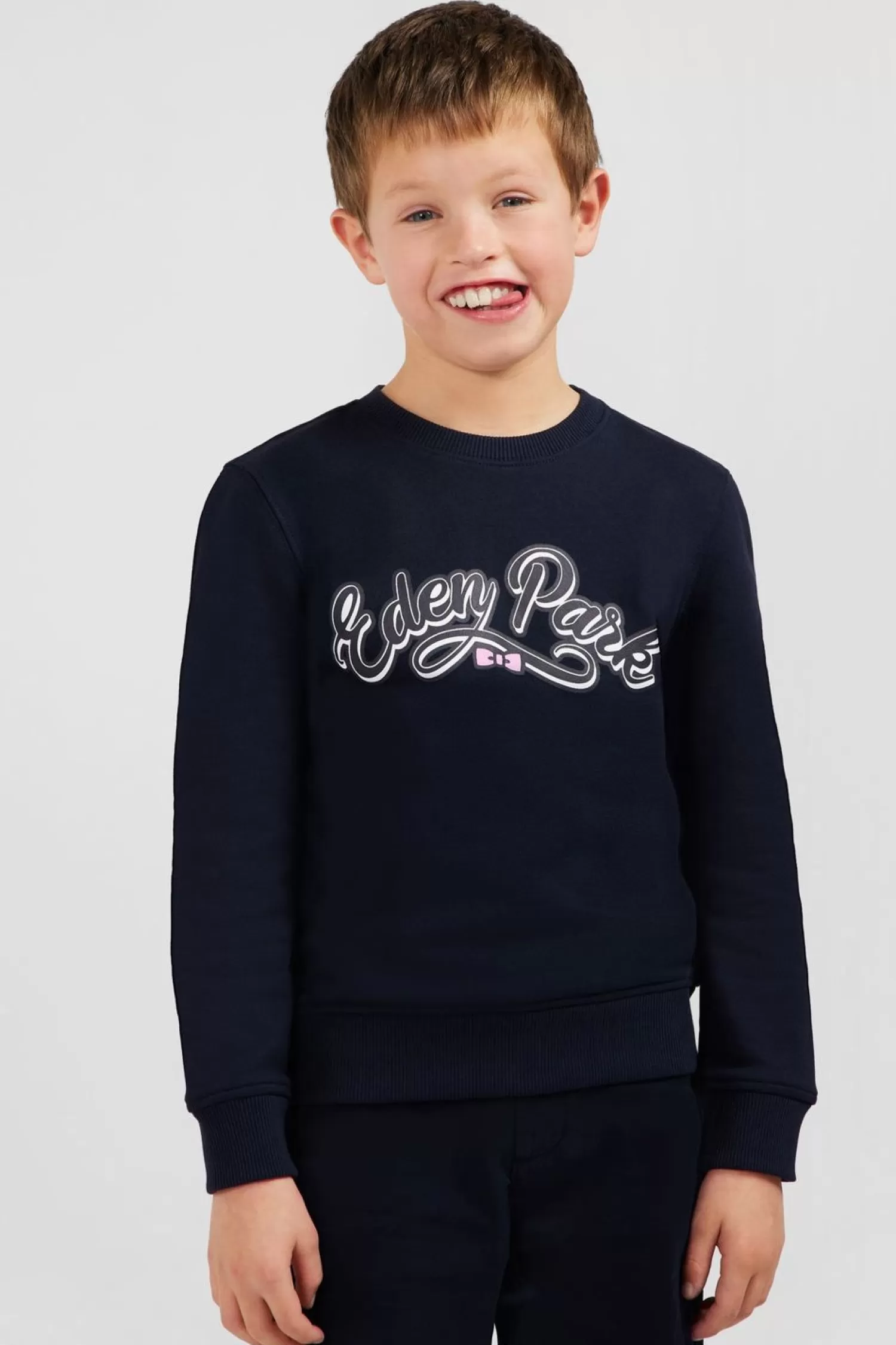 Eden Park Sweatshirt Col Rond Serigraphie En Molleton Coton-Enfant Enfant