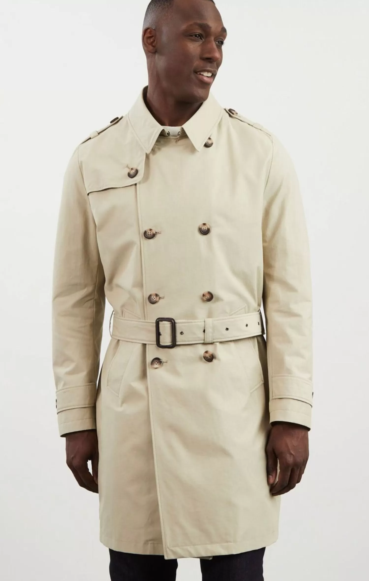 Eden Park Trench Coat Deperlant Beige-Homme Manteaux Et Vestes