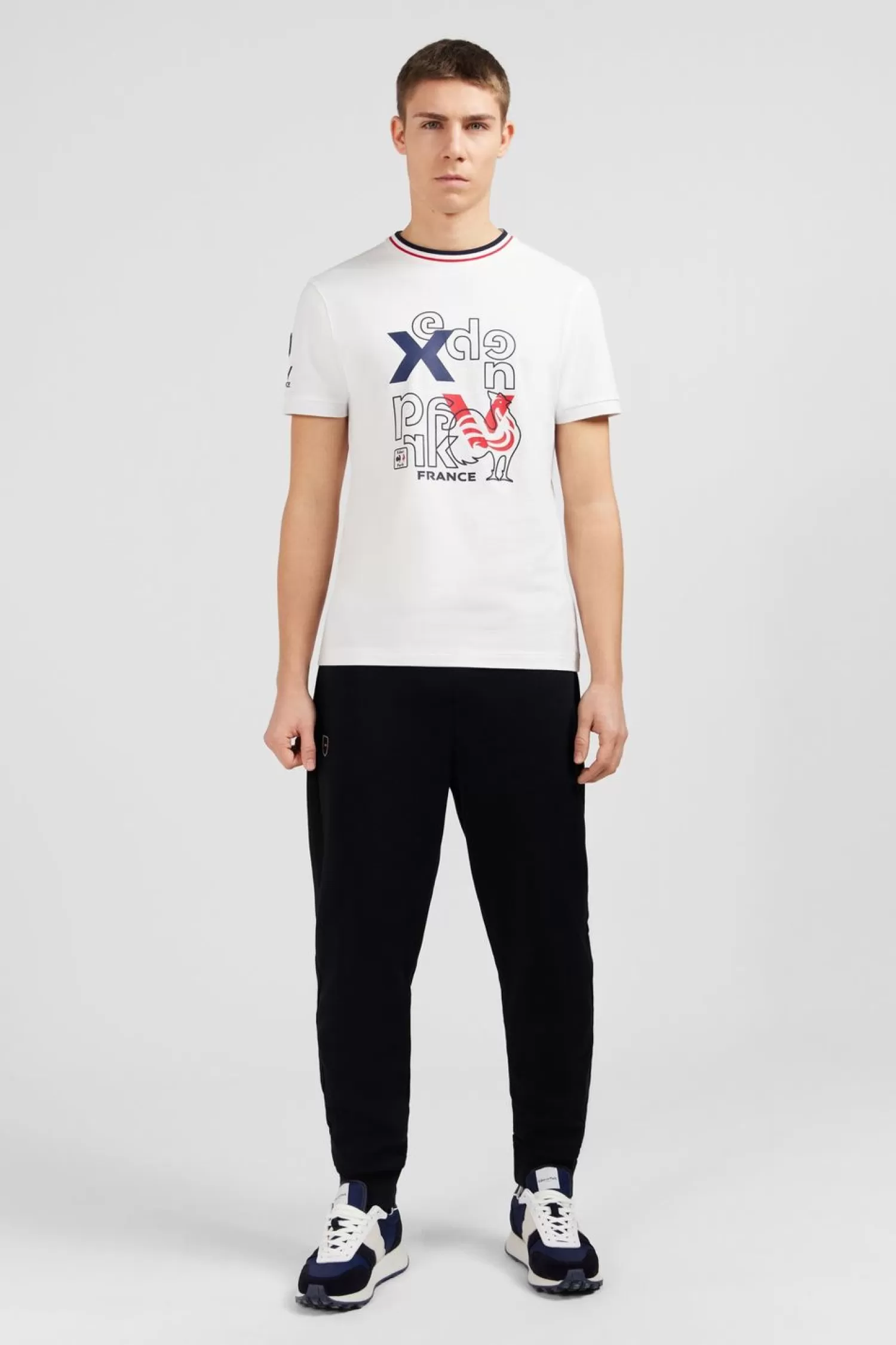 Eden Park T-Shirt A Manches Courtes Blanc Imprime Xv De France-Homme T-Shirts