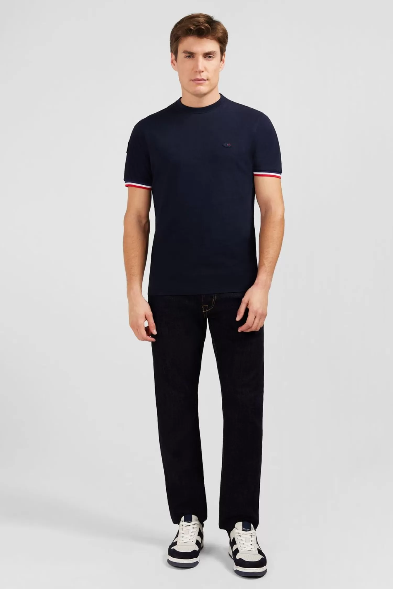 Eden Park T-Shirt A Manches Courtes Bleu Marine-Homme T-Shirts