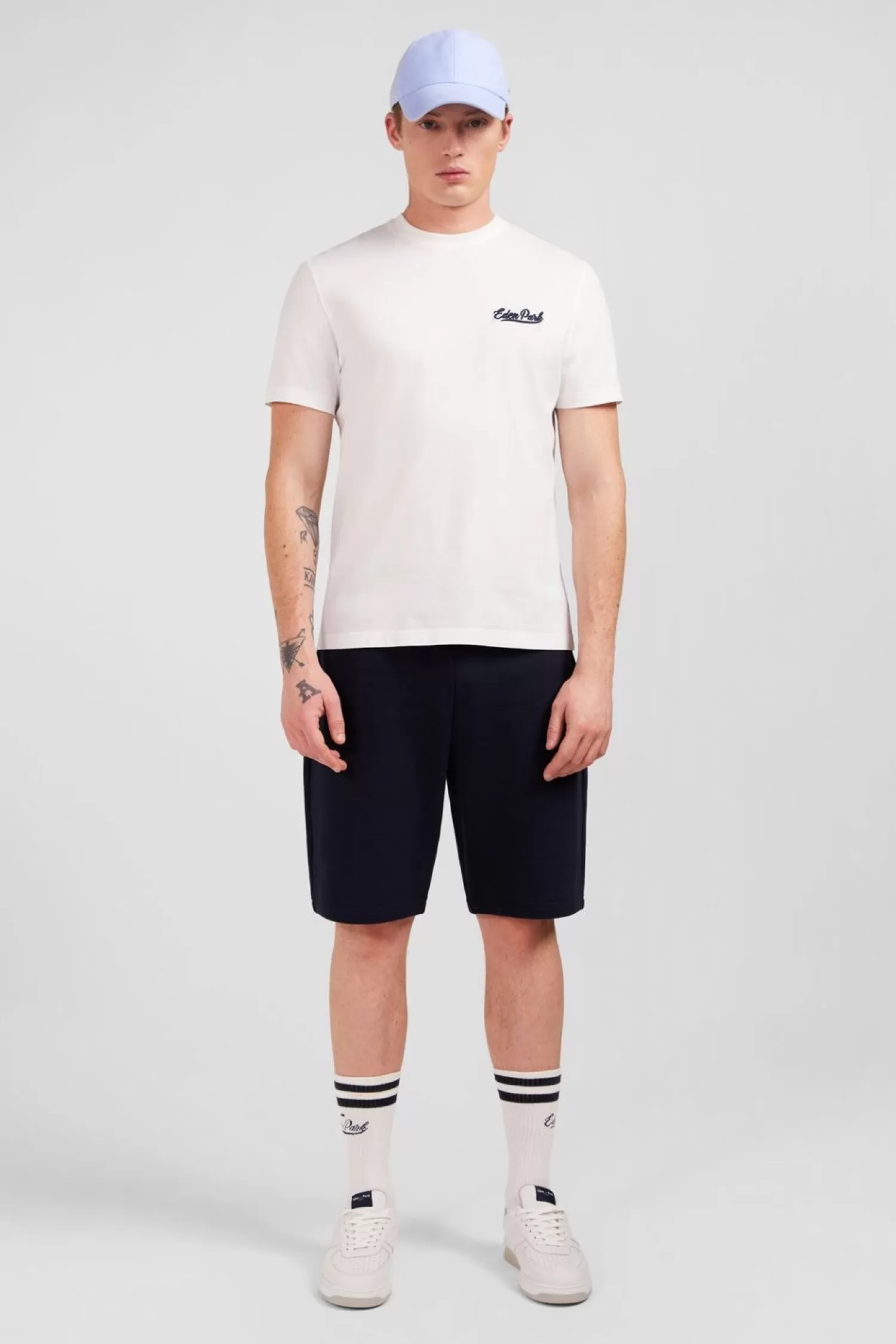 Eden Park T-Shirt Blanc A Broderies-Homme T-Shirts