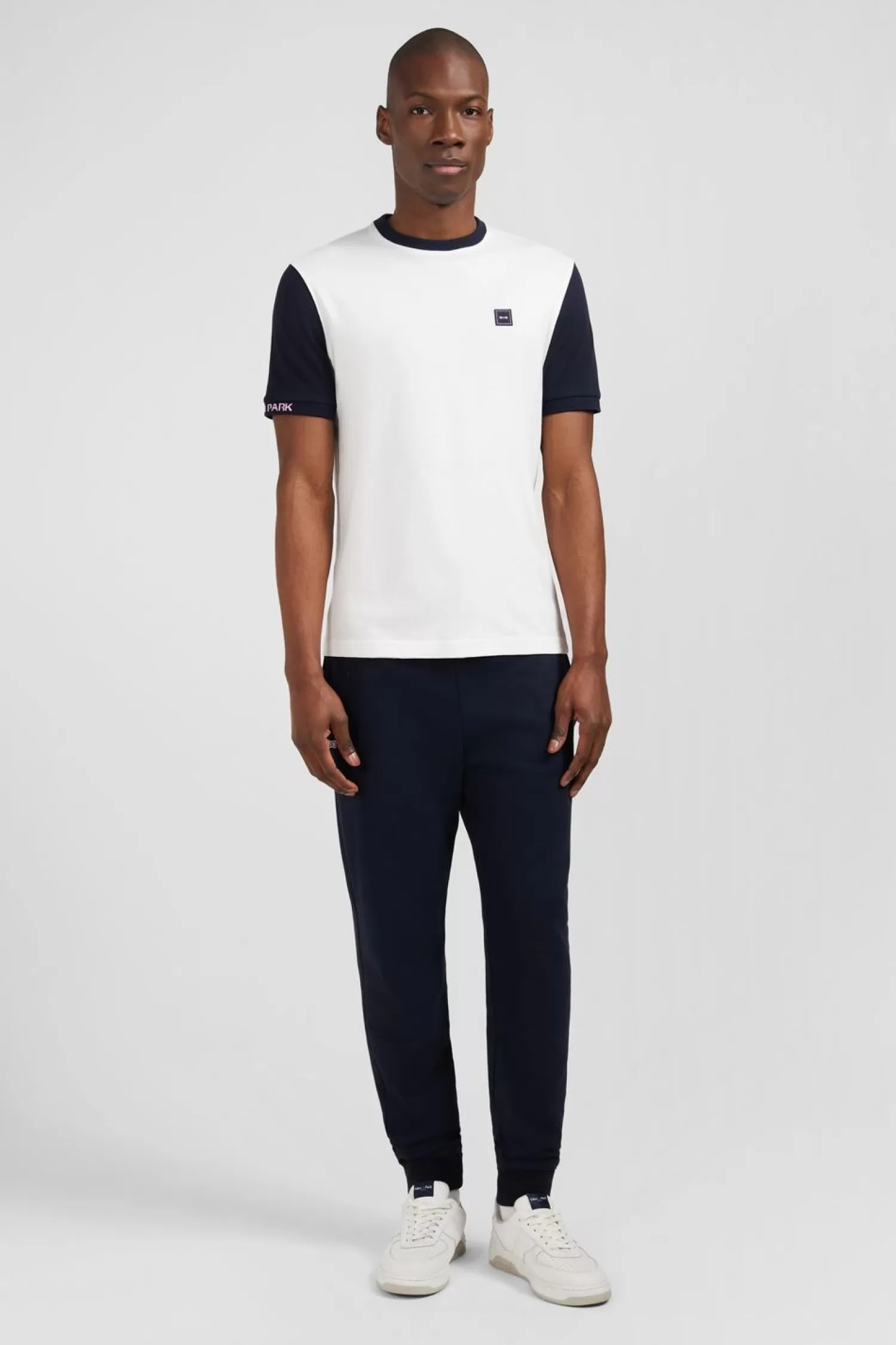 Eden Park T-Shirt Blanc Colorblock-Homme T-Shirts