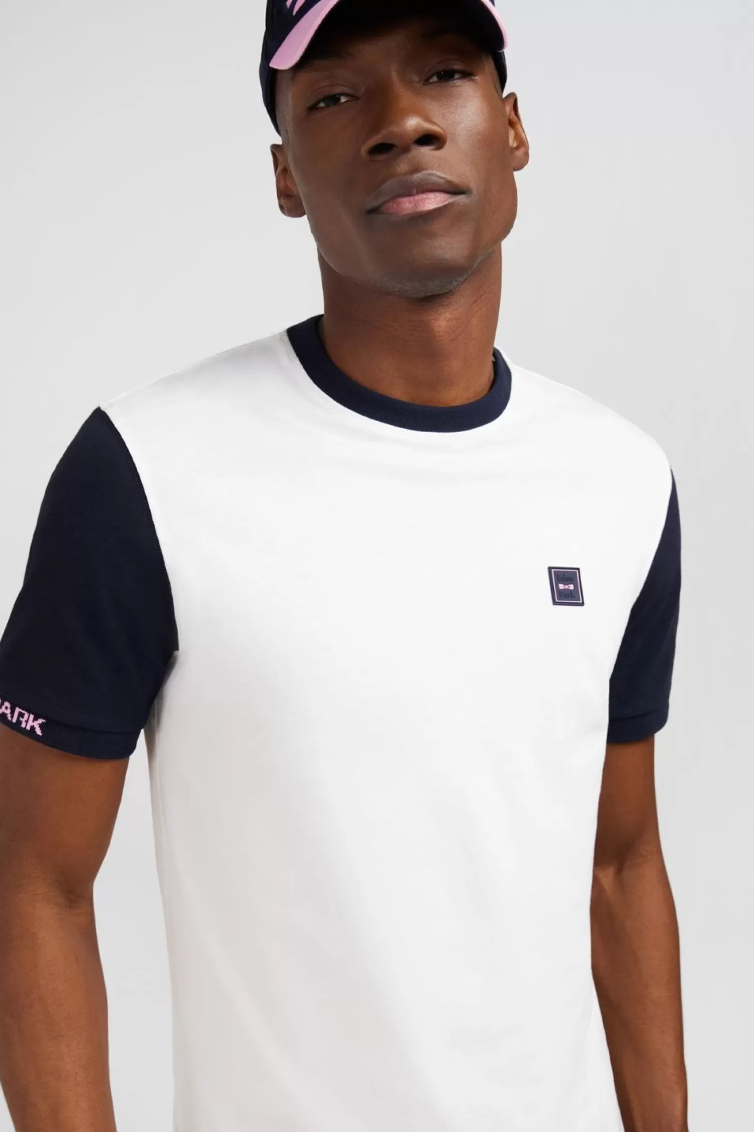 Eden Park T-Shirt Blanc Colorblock-Homme T-Shirts