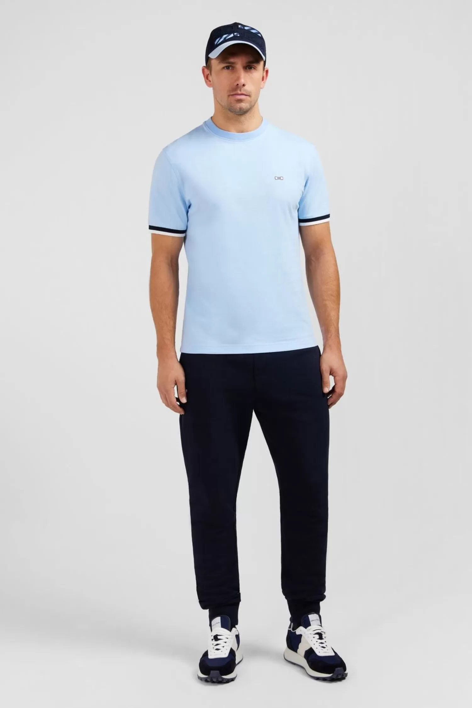 Eden Park T-Shirt Bleu Brode -Homme T-Shirts