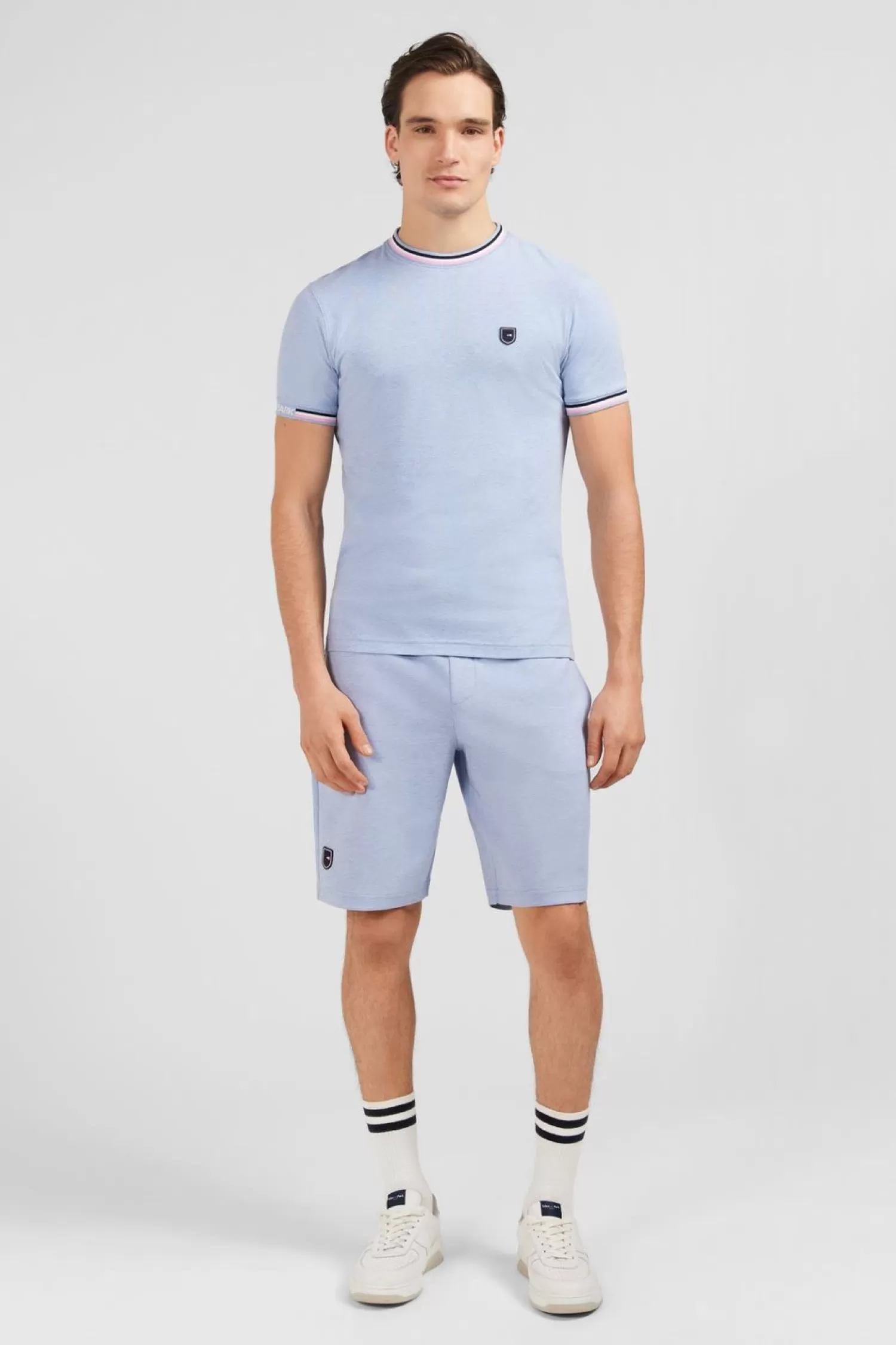 Eden Park T-Shirt Bleu Clair A Manches Courtes-Homme T-Shirts