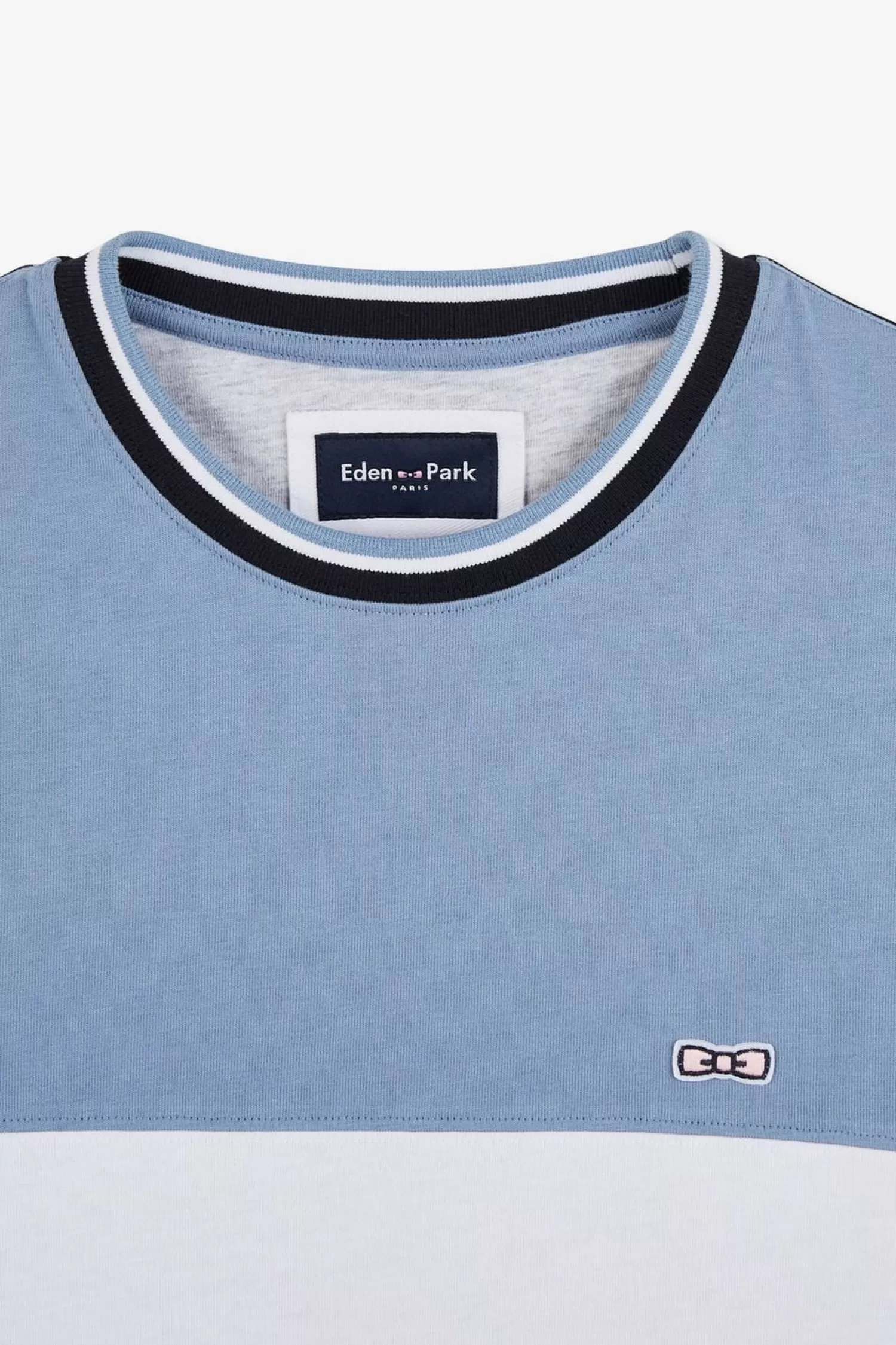 Eden Park T-Shirt Bleu Colorblock A Manches Courtes-Homme T-Shirts