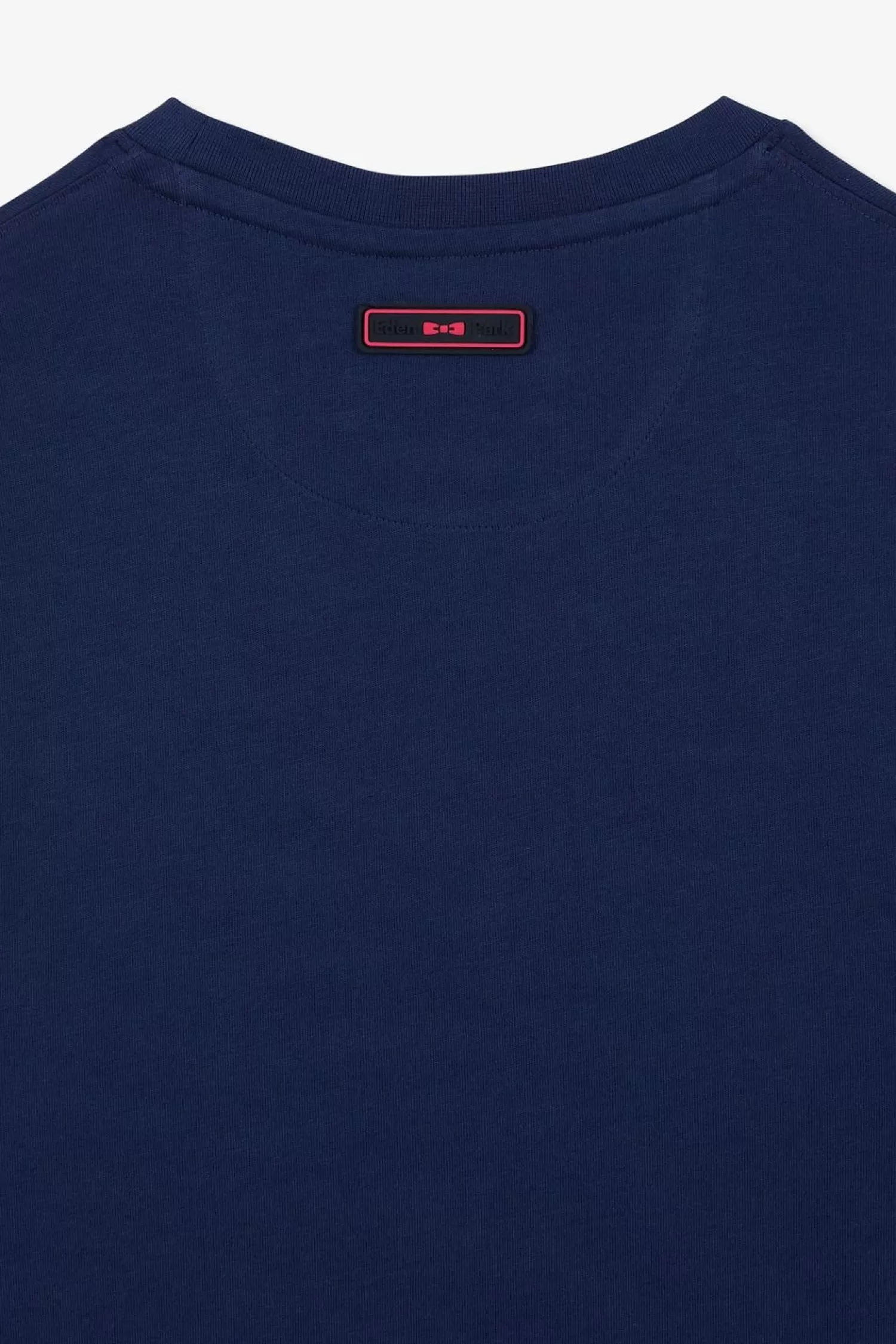 Eden Park T-Shirt Bleu Fonce A Broderie Bicolore-Homme T-Shirts