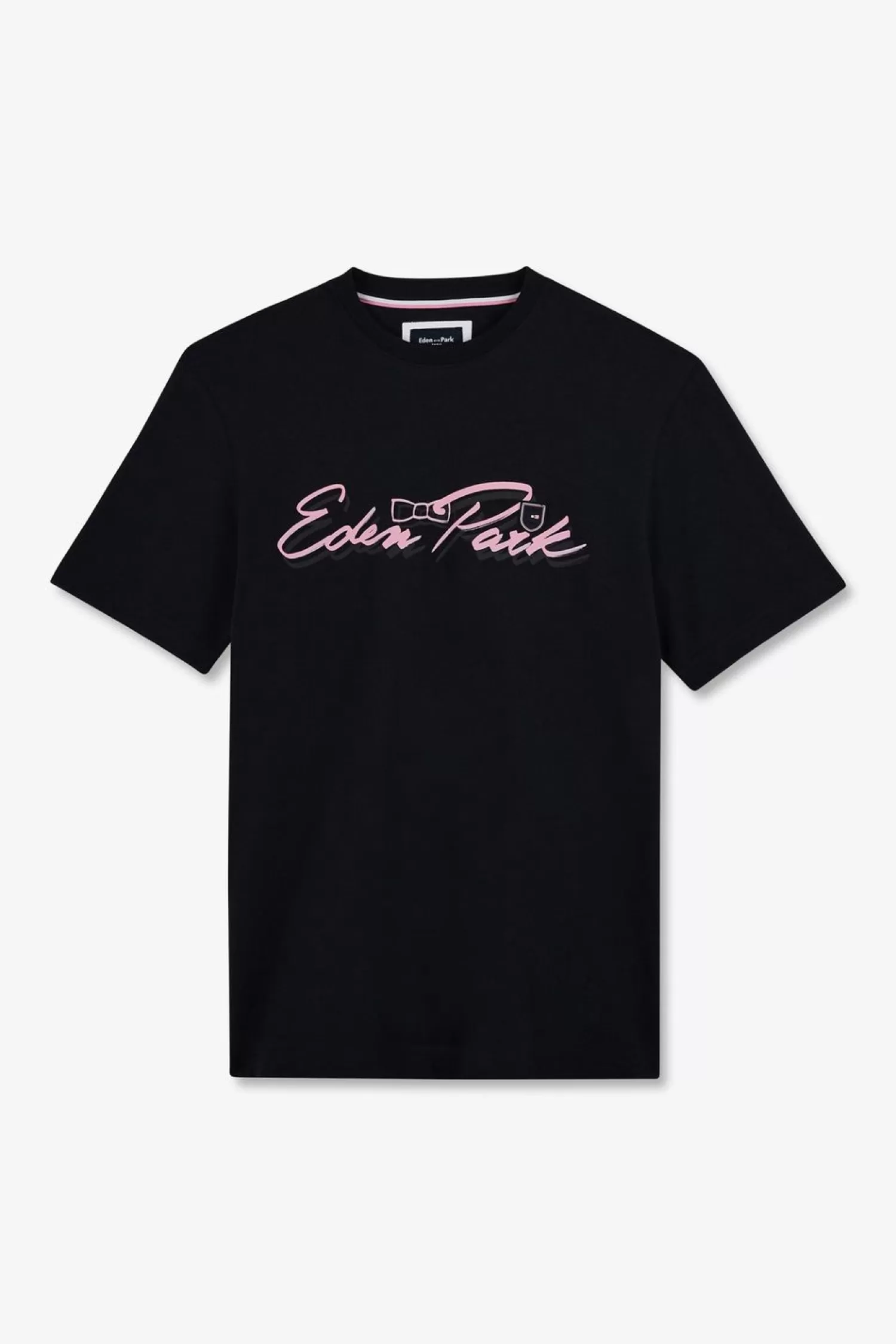 Eden Park T-Shirt Bleu Fonce A Double Inscription -Homme T-Shirts