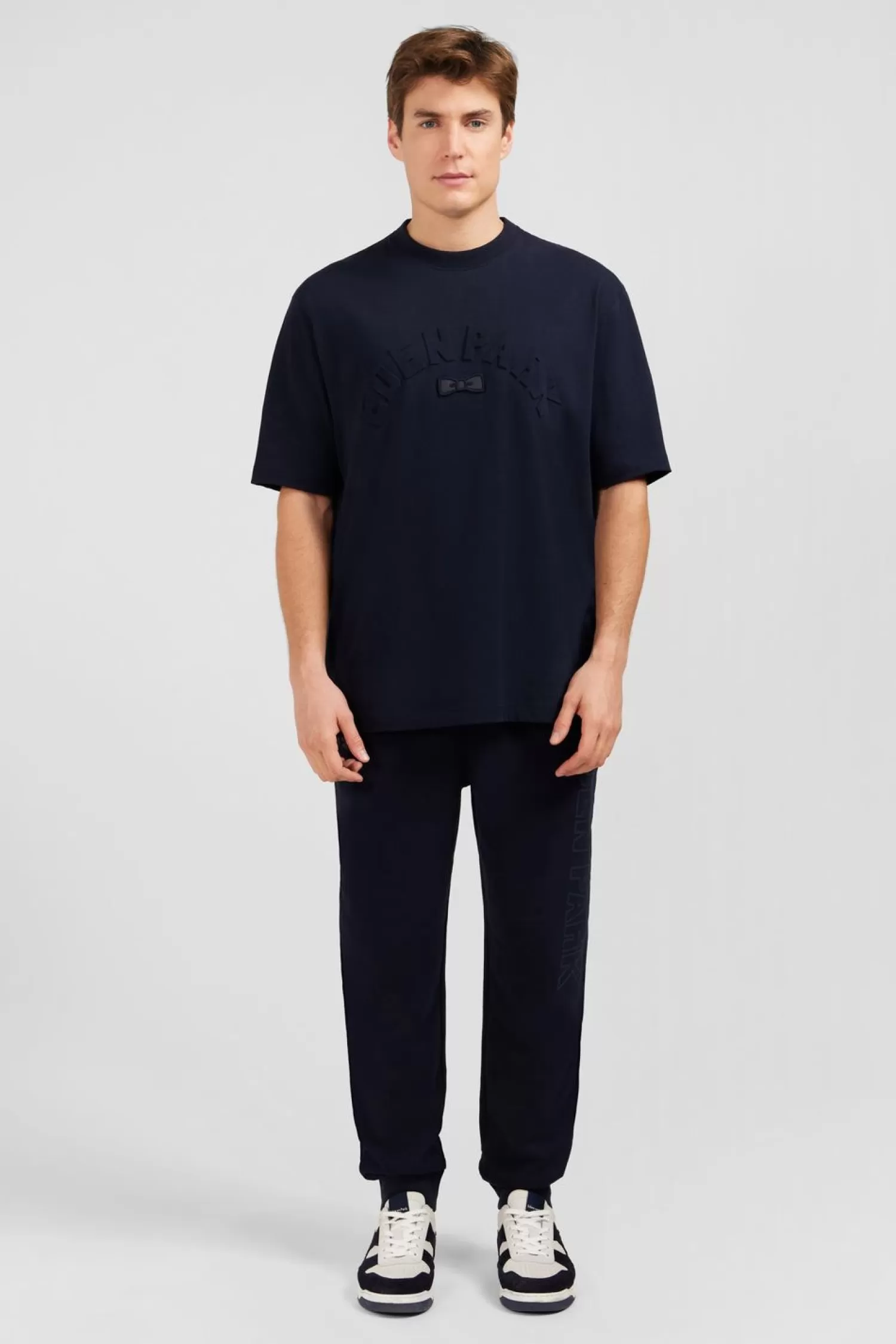 Eden Park T-Shirt Bleu Fonce Embosse -Homme T-Shirts