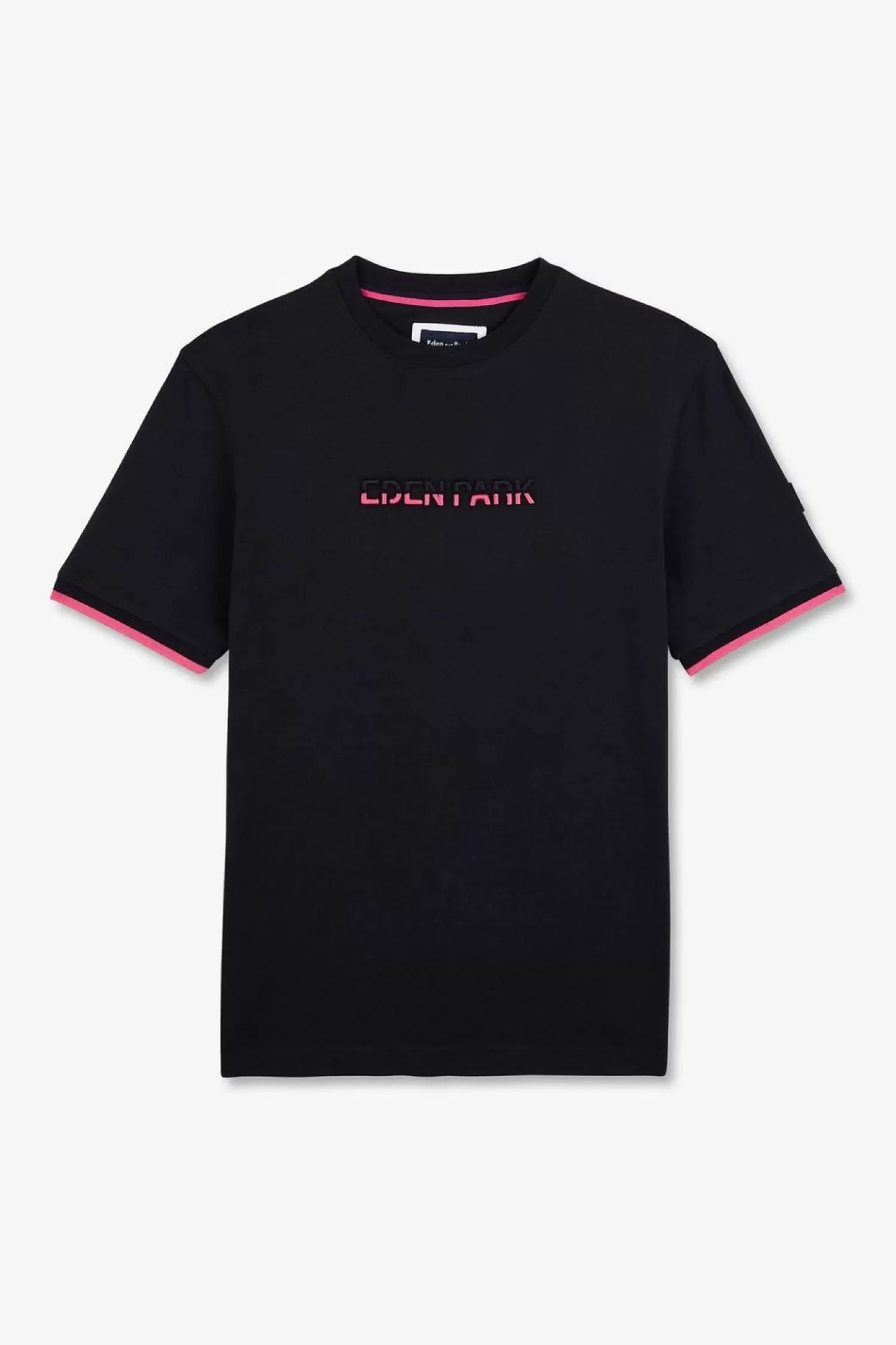 Eden Park T-Shirt Bleu Marine A Broderie Bicolore-Homme T-Shirts