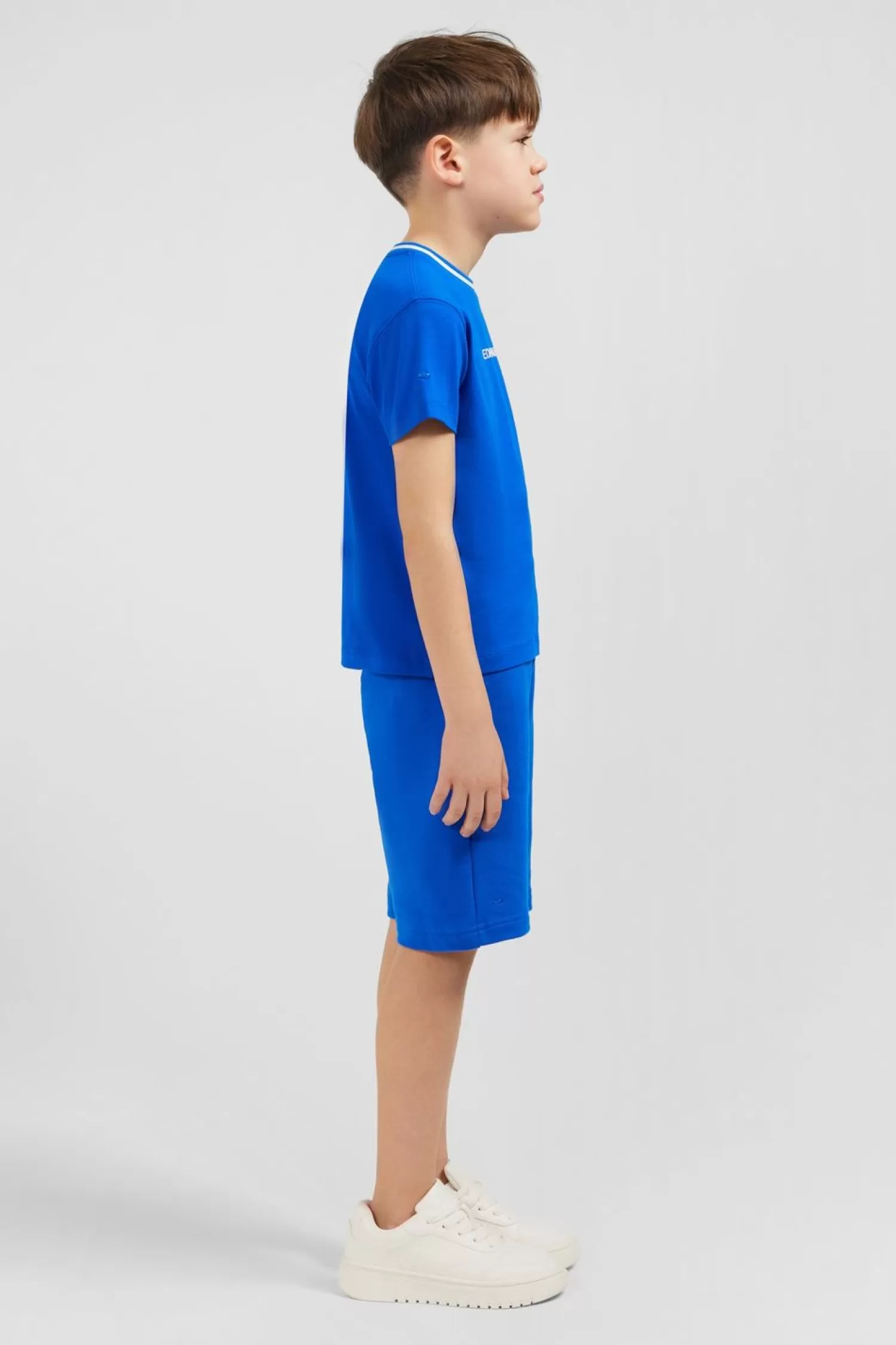 Eden Park T-Shirt Col Rond Raye Bleu En Coton Stretch-Enfant Enfant