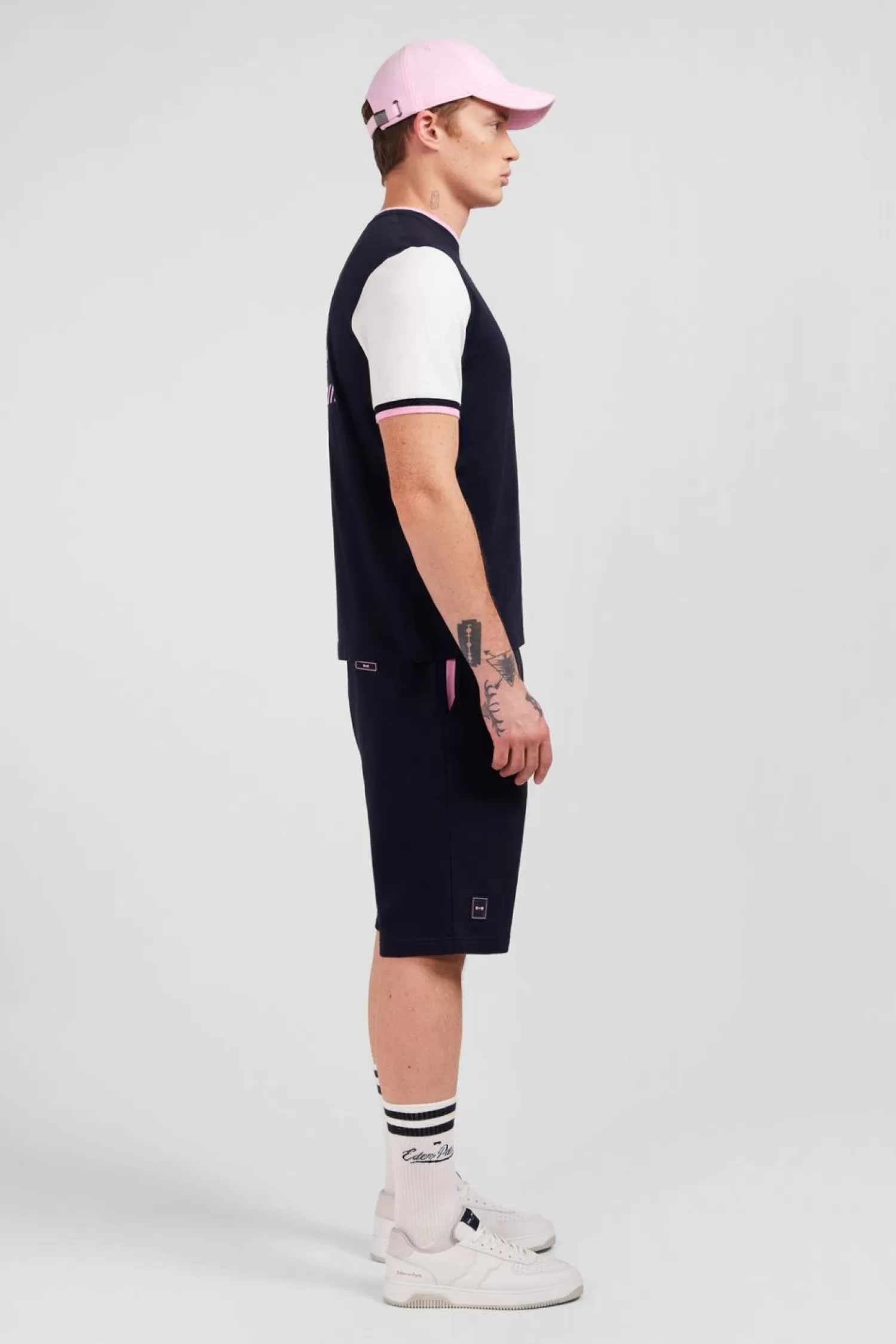 Eden Park T-Shirt Colorblock Bleu A Inscription French Flair-Homme T-Shirts