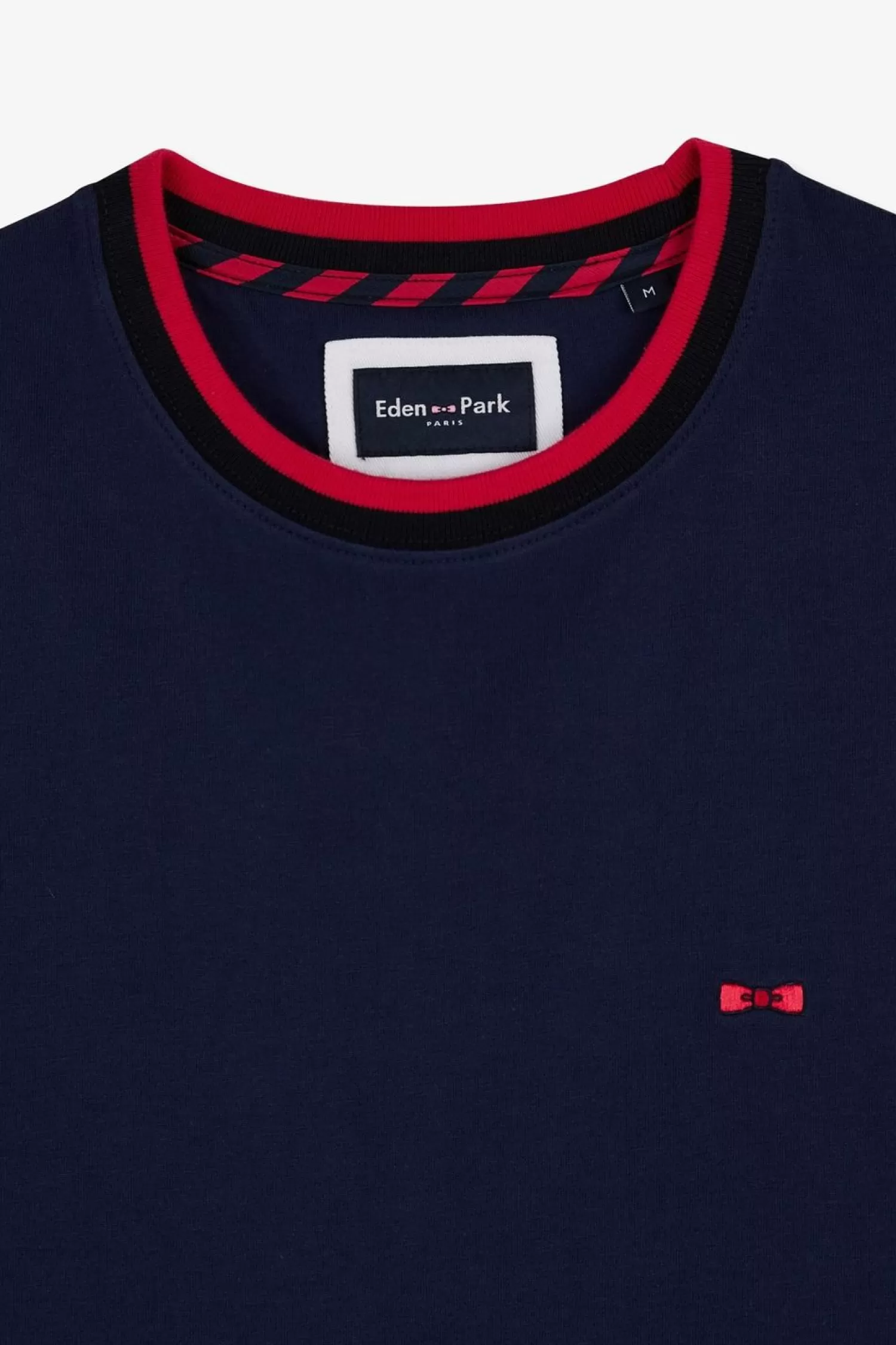 Eden Park T-Shirt Colorblock Bleu Fonce A Inscription French Flair-Homme T-Shirts