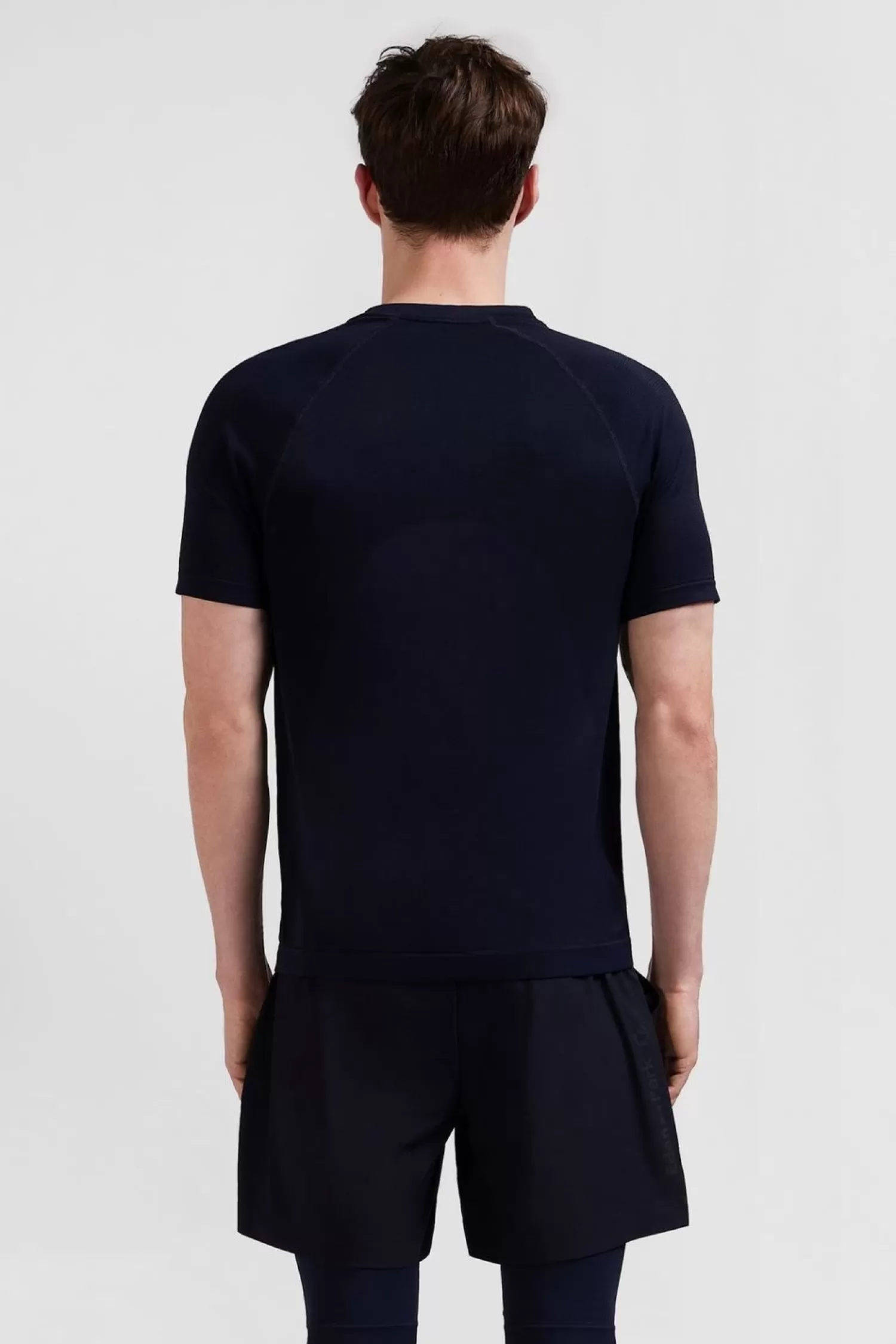 Eden Park T-Shirt De Sport Manches Courtes A Details Cercles Bleu Marine-Homme T-Shirts