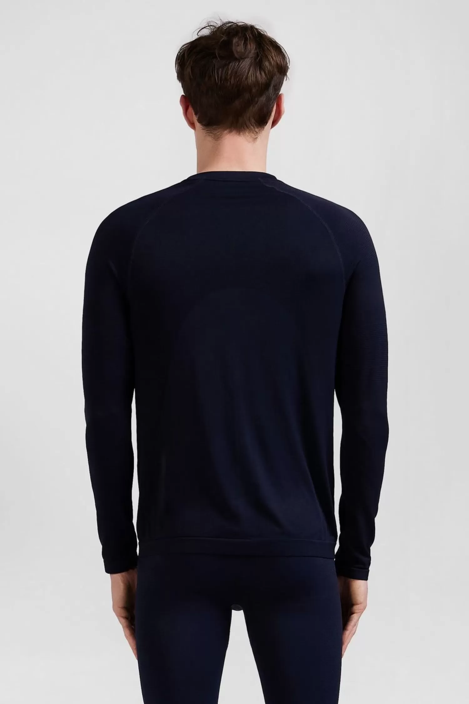 Eden Park T-Shirt De Sport Manches Longues A Details Cercles Bleu Marine-Homme T-Shirts