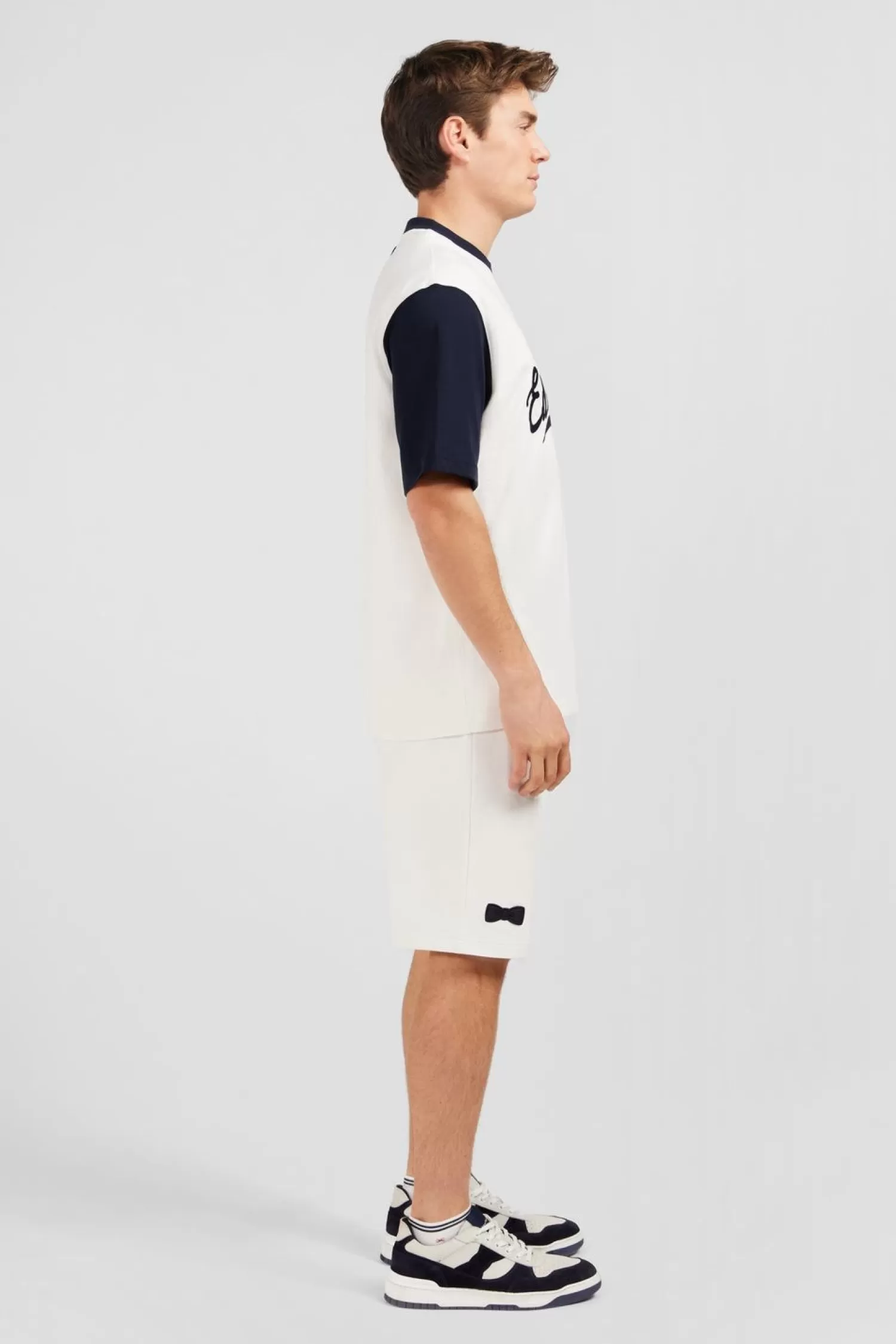 tshirt_ecru_colorblock_inscription_eden_park_2.webp Eden Park T-Shirt Ecru Colorblock Inscription -Homme T-Shirts