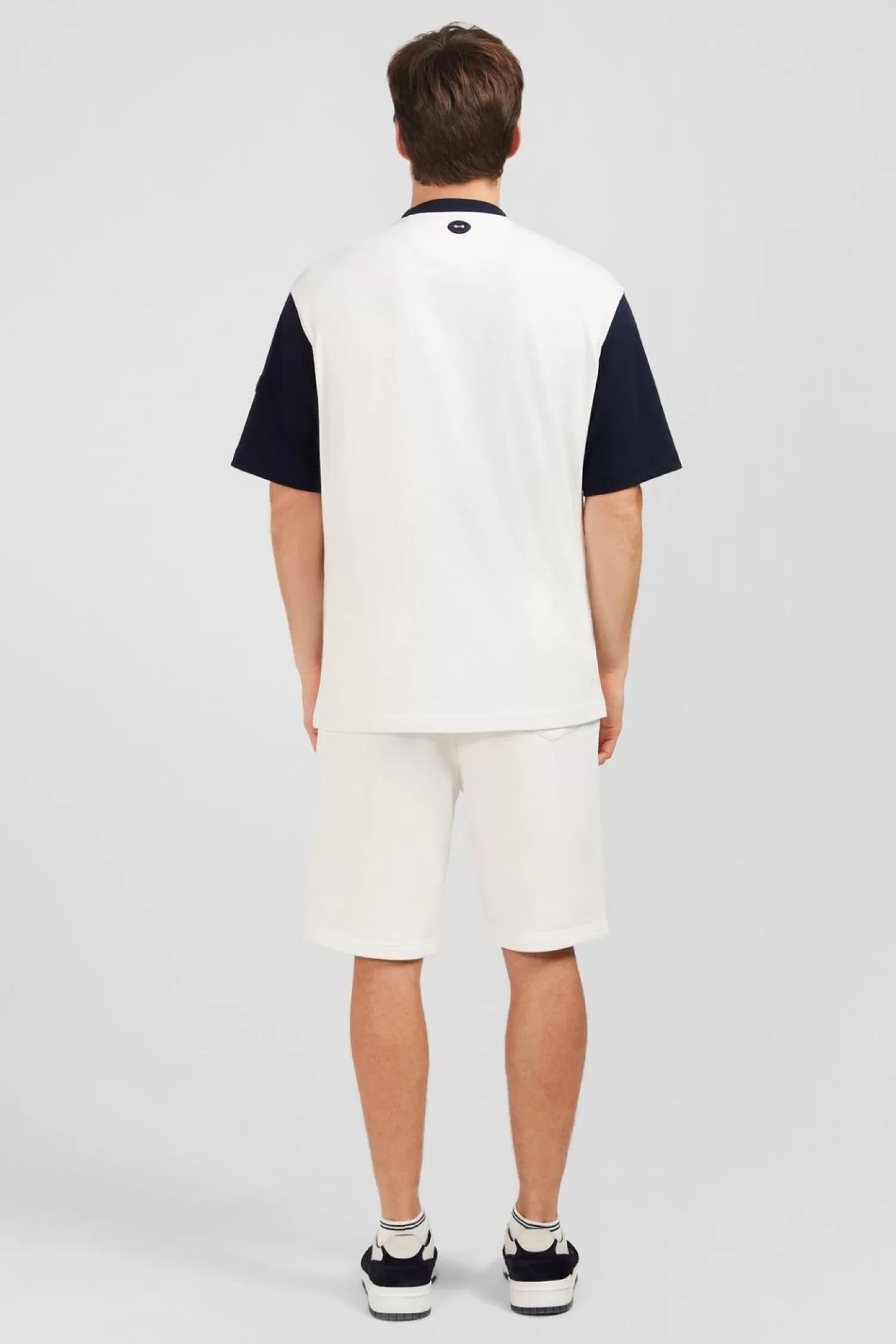 tshirt_ecru_colorblock_inscription_eden_park_3.webp Eden Park T-Shirt Ecru Colorblock Inscription -Homme T-Shirts