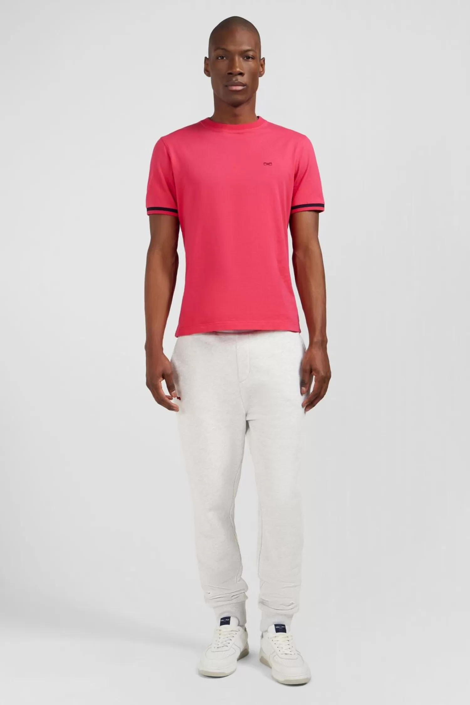 Eden Park T-Shirt Fuchsia Brode -Homme T-Shirts