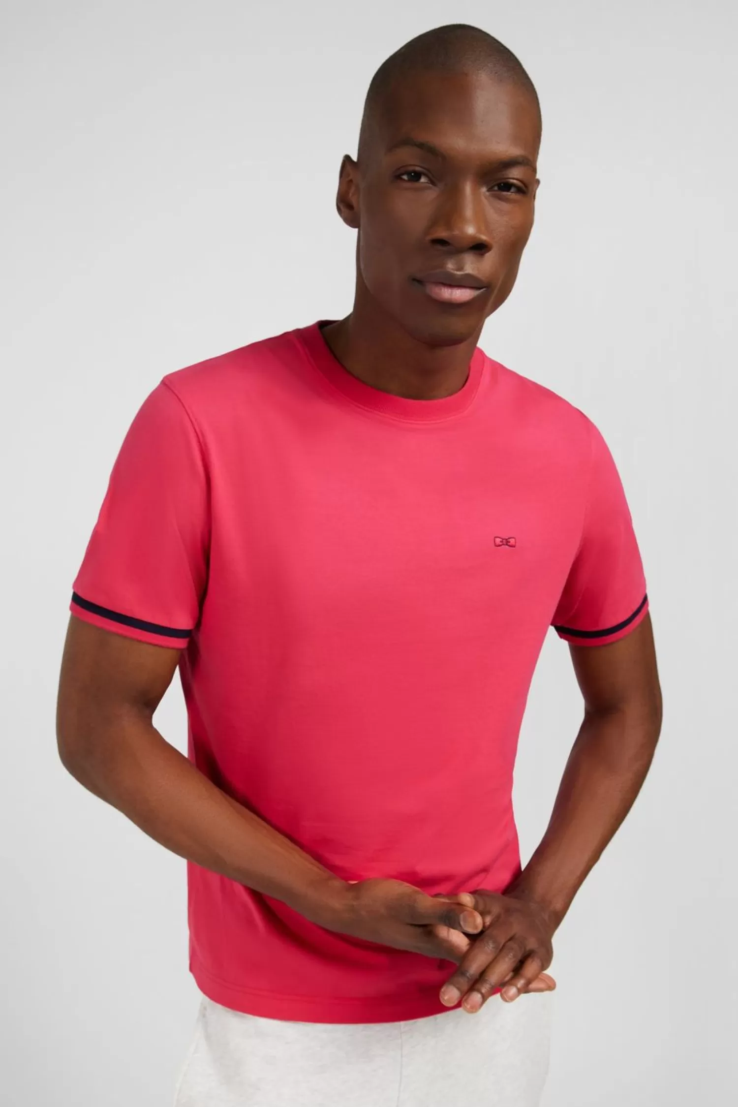 Eden Park T-Shirt Fuchsia Brode -Homme T-Shirts