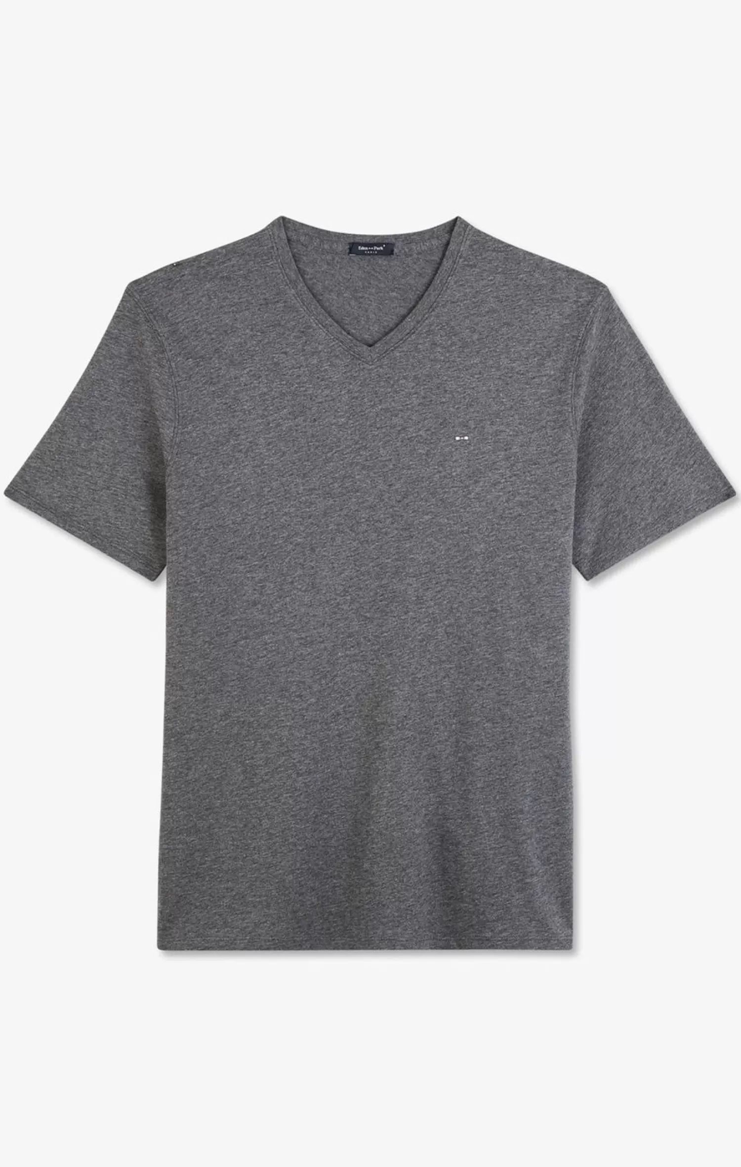 Eden Park T-Shirt Gris Col V A Manches Courtes-Homme T-Shirts