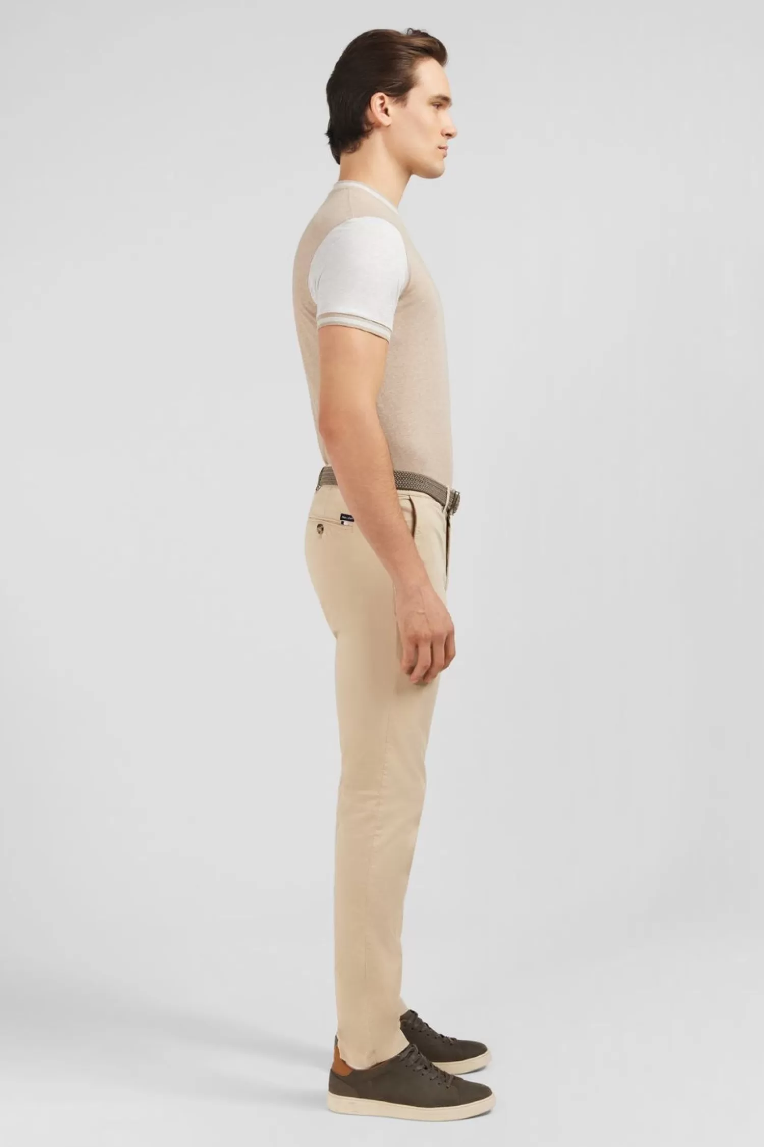 Eden Park T-Shirt Manches Courtes Beige Colorblock-Homme T-Shirts