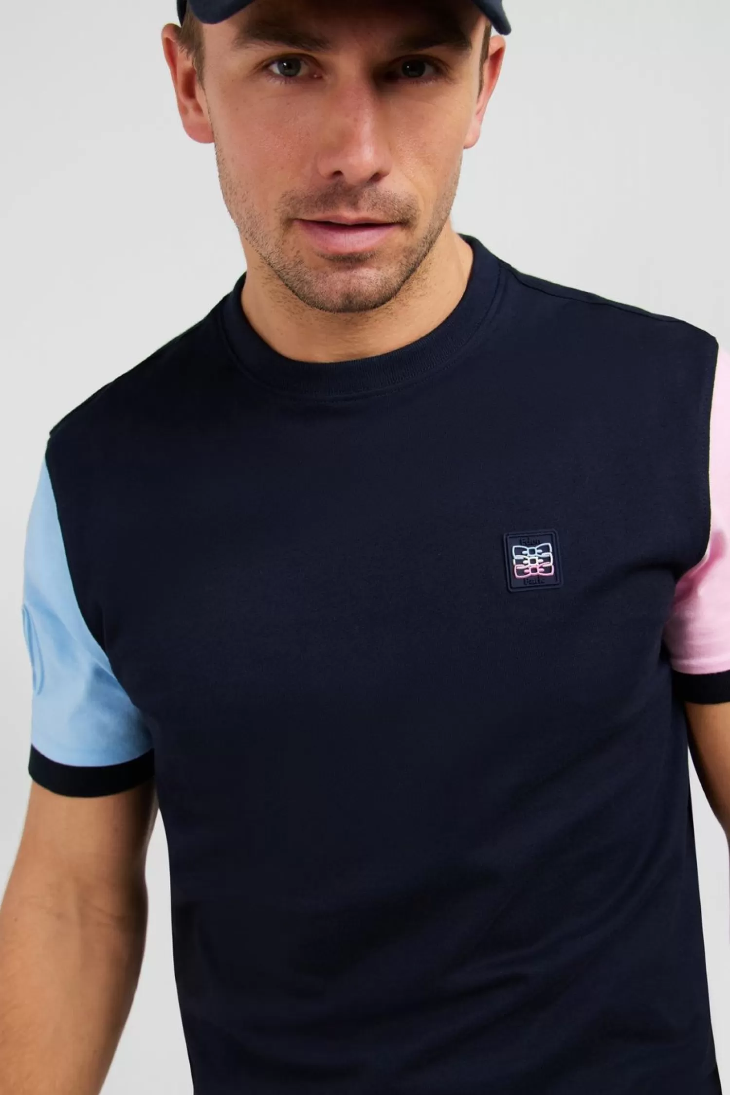 Eden Park T-Shirt Manches Courtes Bicolores Marine En Coton-Homme T-Shirts