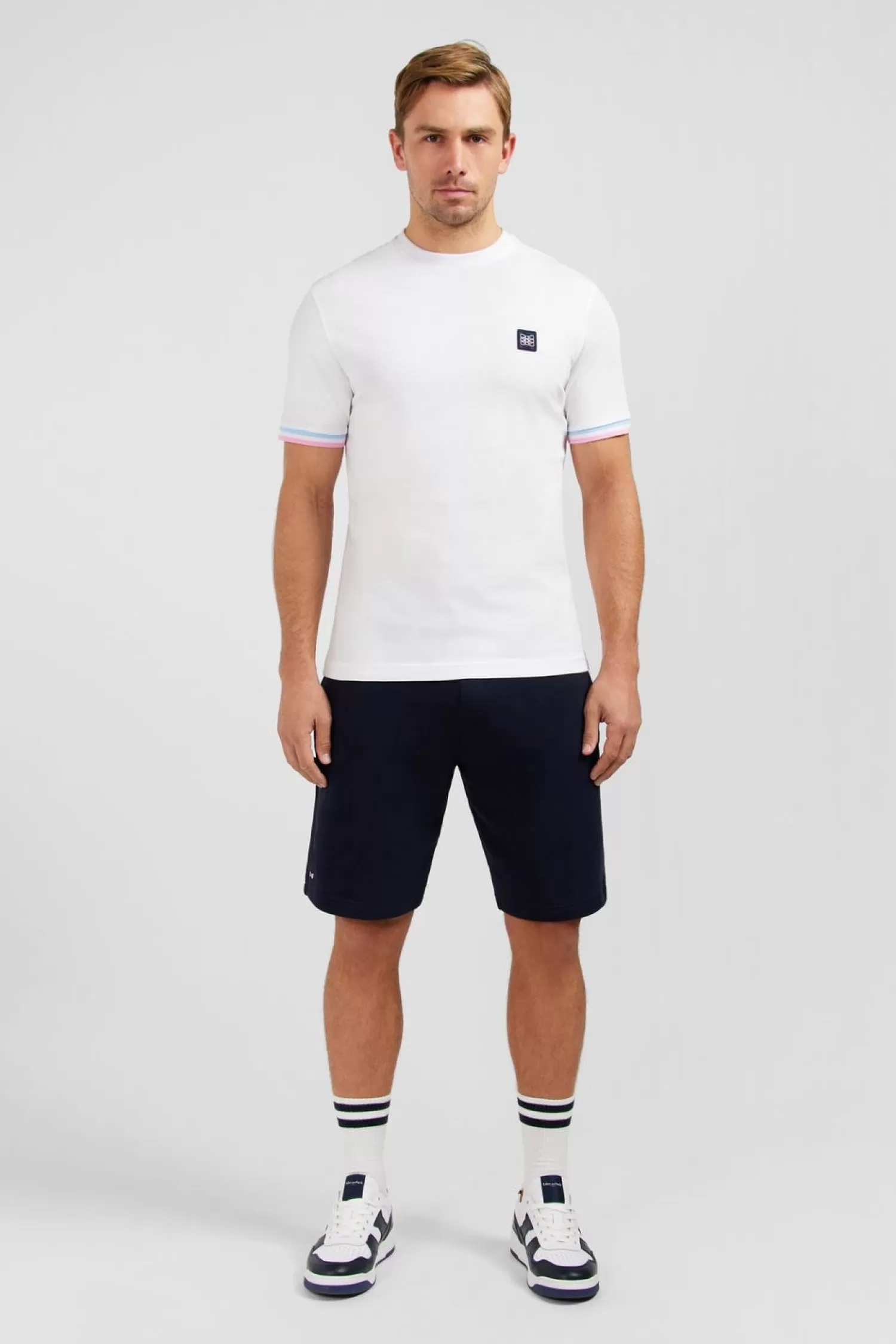 Eden Park T-Shirt Manches Courtes Blanc Avec Logo Reliefe-Homme T-Shirts